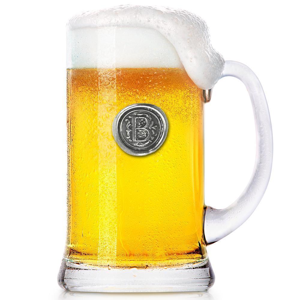 1 Pint Glass Monogram Seal-Beer Glasses-Yester Home