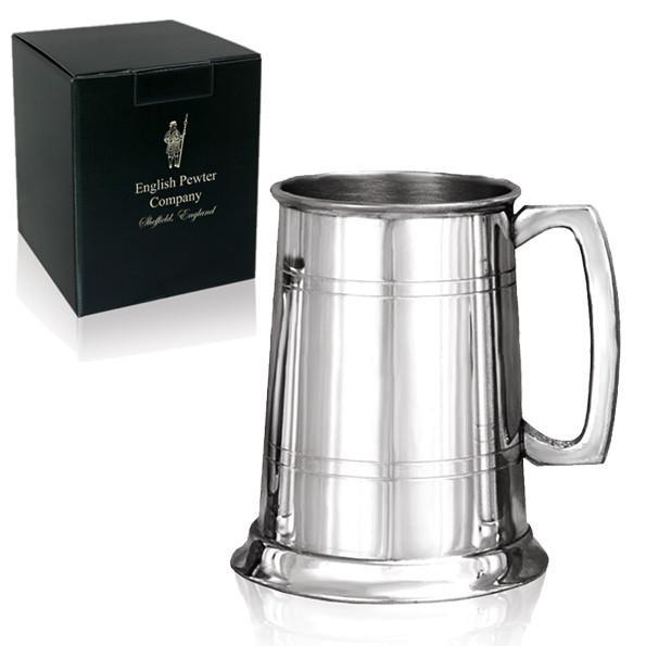 1 Pint Pewter Tankard Glass Base-Tankards-Yester Home