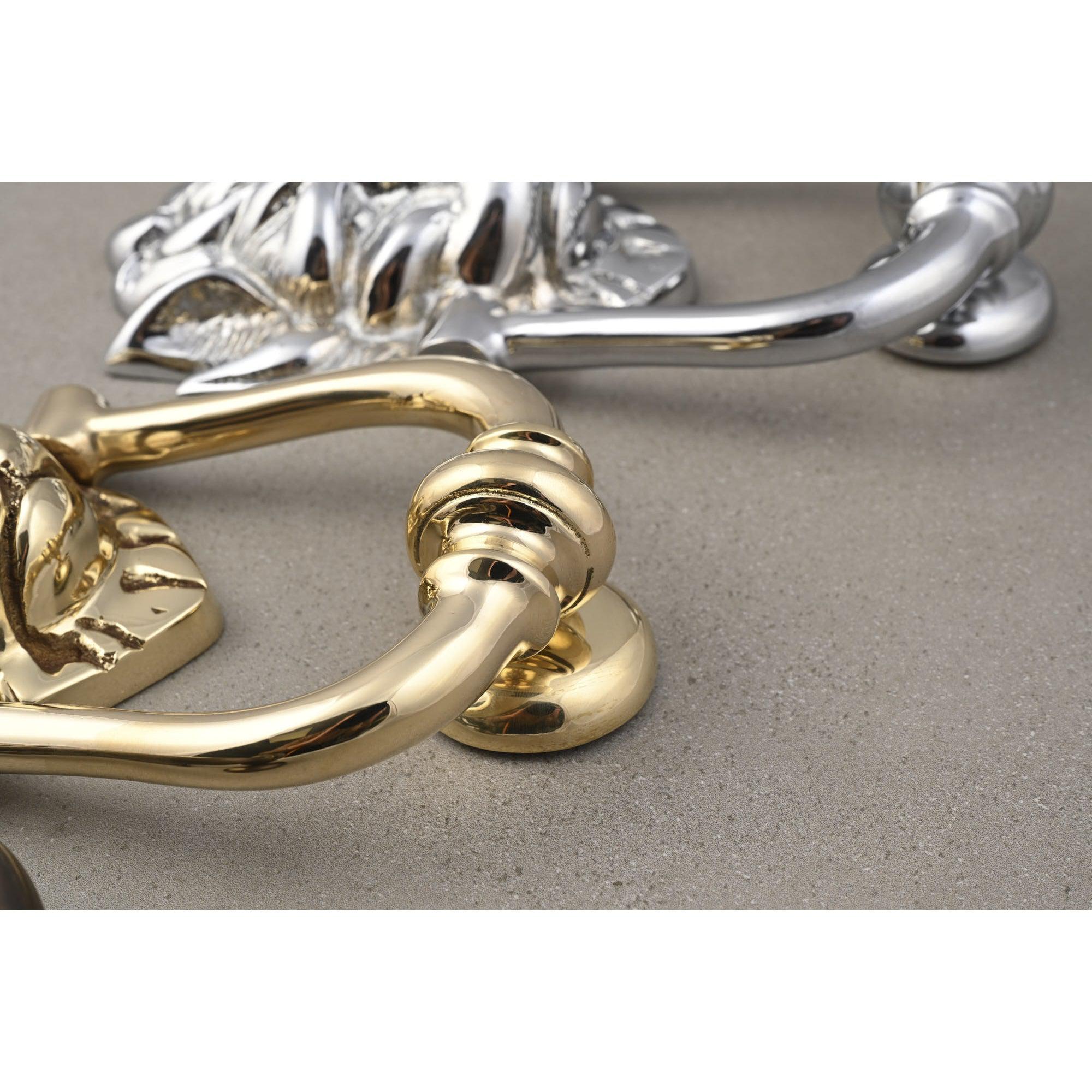 Downing St. Lion's Head Door Knocker | Solid Brass-Door Knocker-Yester Home