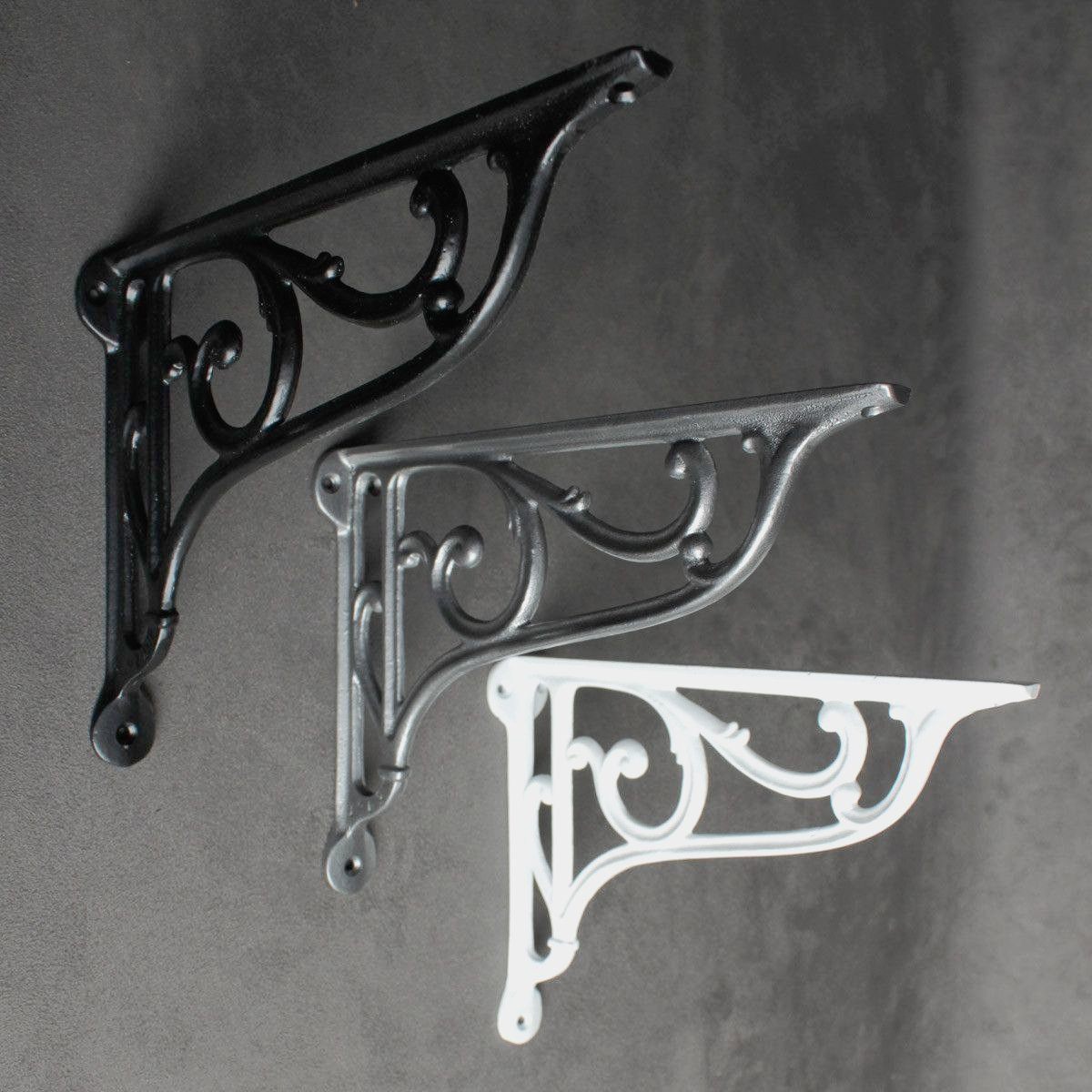 10 Inch Victorian Scroll Cast Iron Shelf Bracket-9 - 10" Shelf Brackets-Yester Home