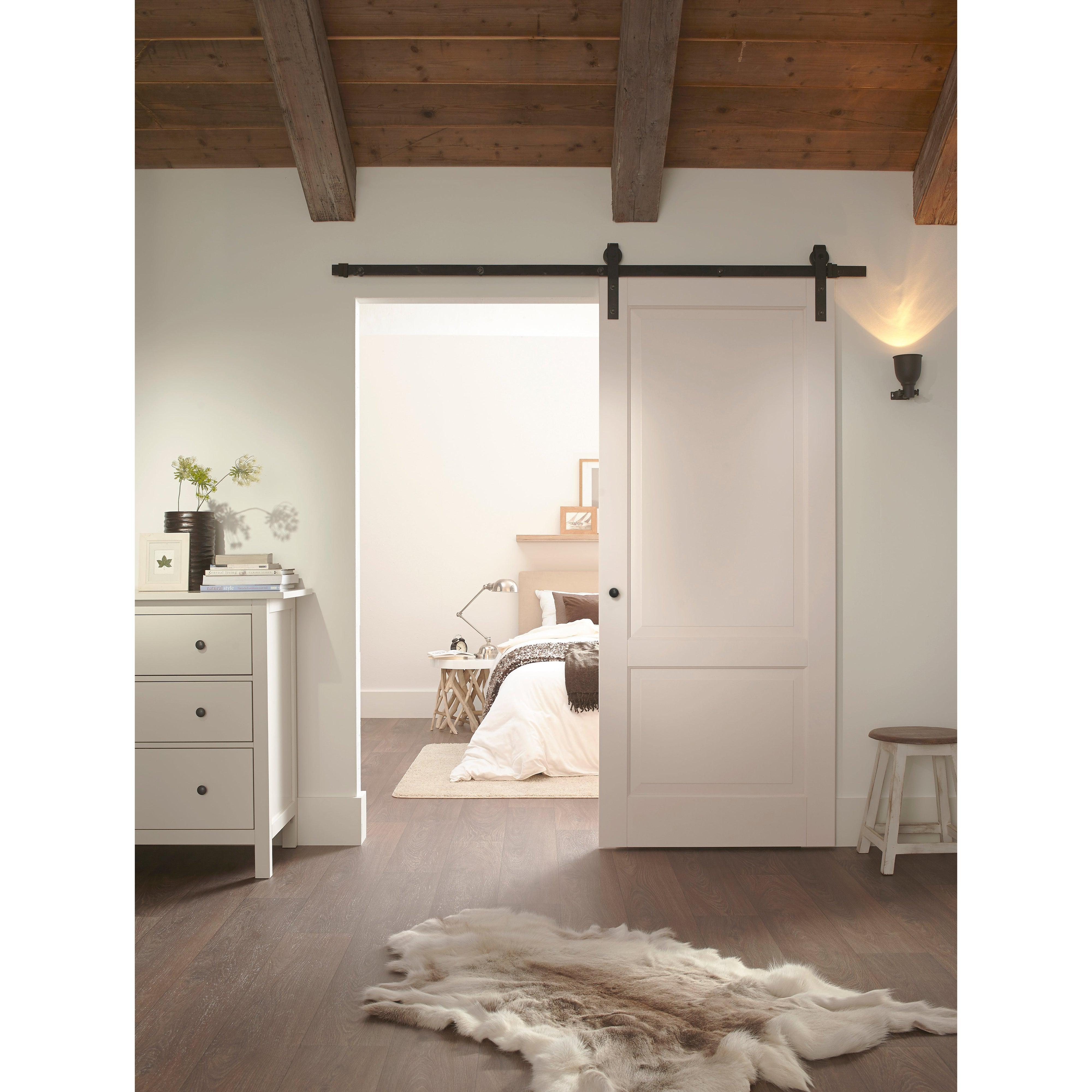 100kg Black Sliding Door Hardware Kit (2m Track) | From The Anvil-Sliding Door Hardware-Yester Home