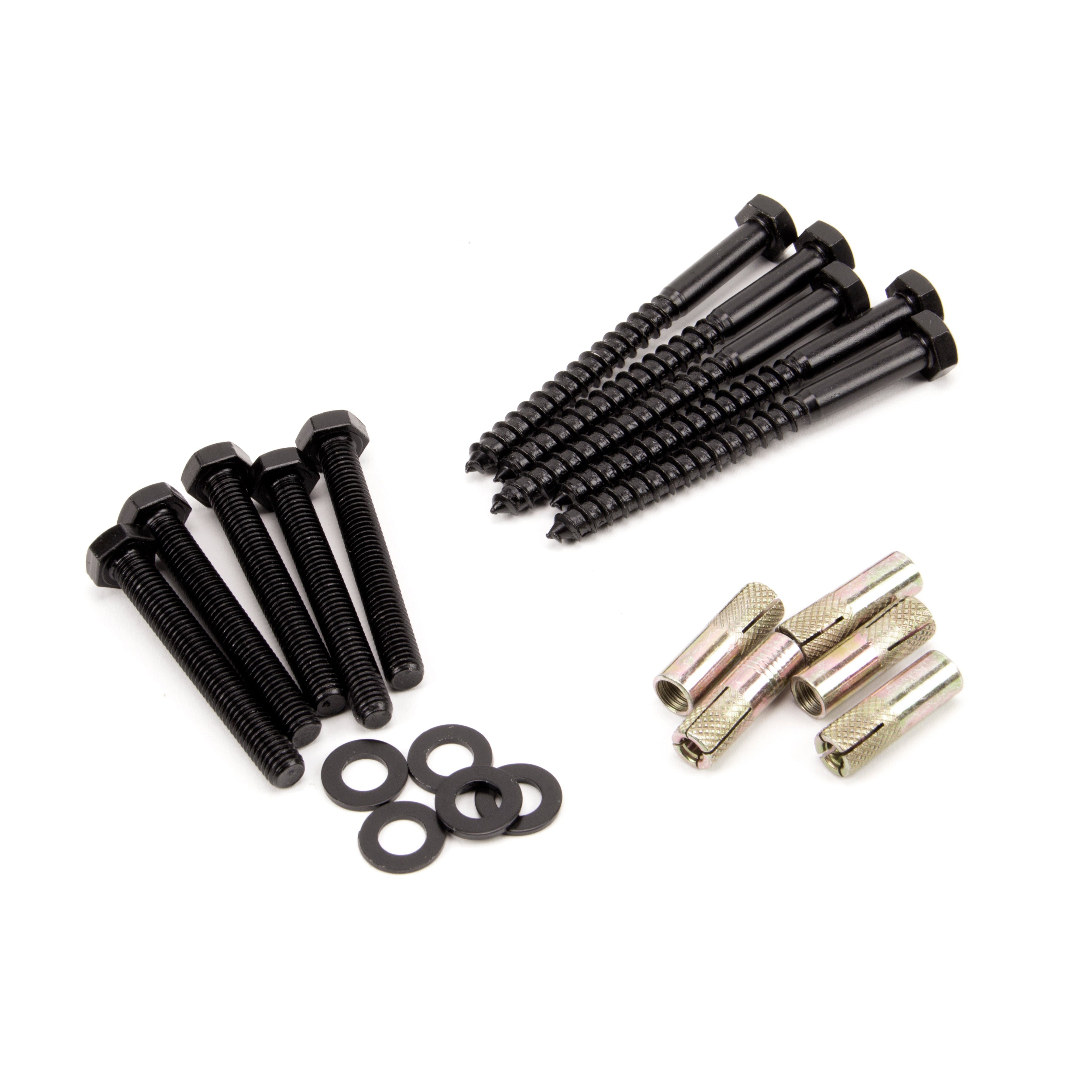 100kg Black Sliding Door Hardware Kit (2m Track) | From The Anvil-Sliding Door Hardware-Yester Home