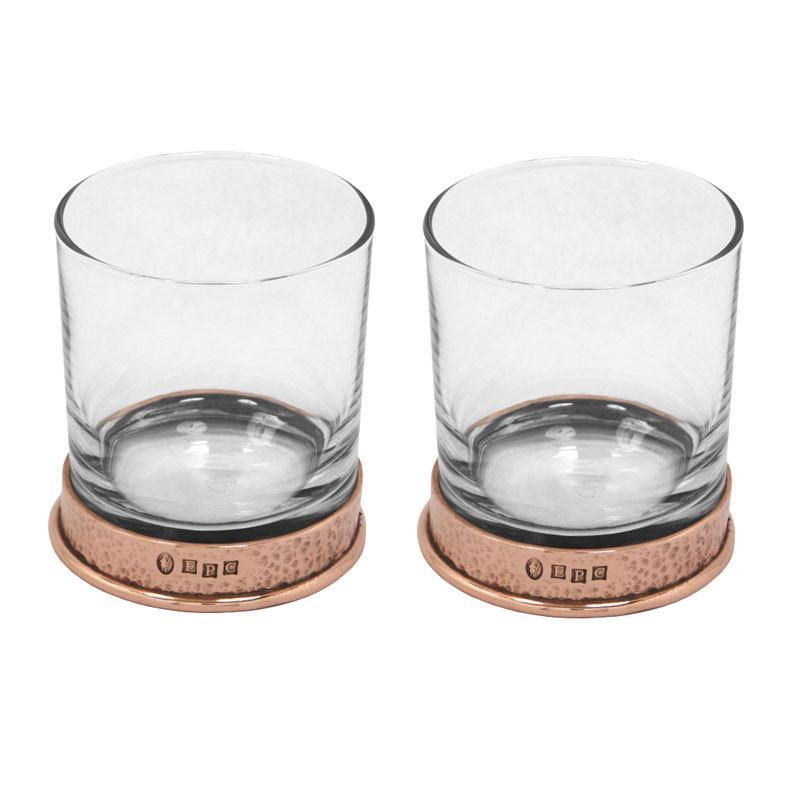 11oz Double Hammered Rose Pewter Tumbler Set-Tumblers-Yester Home