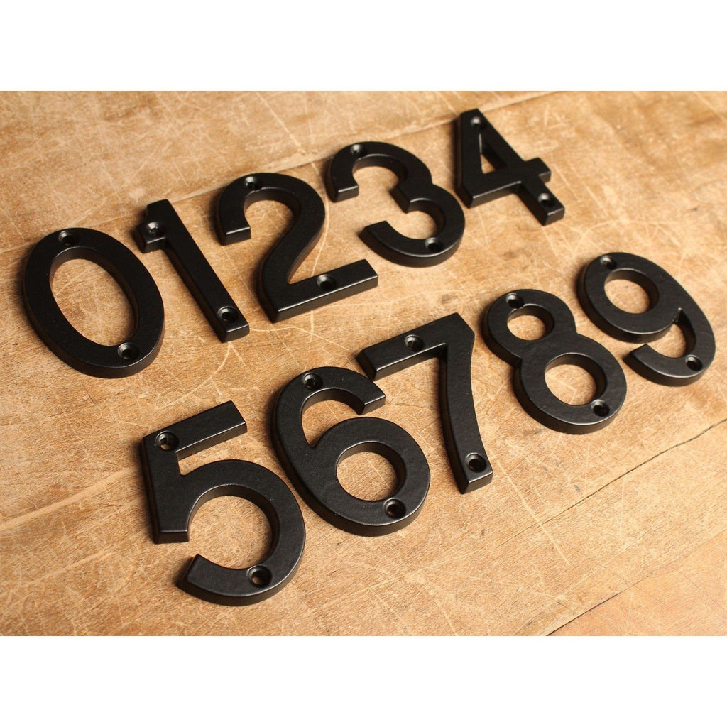 3" House Numbers Railway Style · Black ·-House Numbers-Yester Home