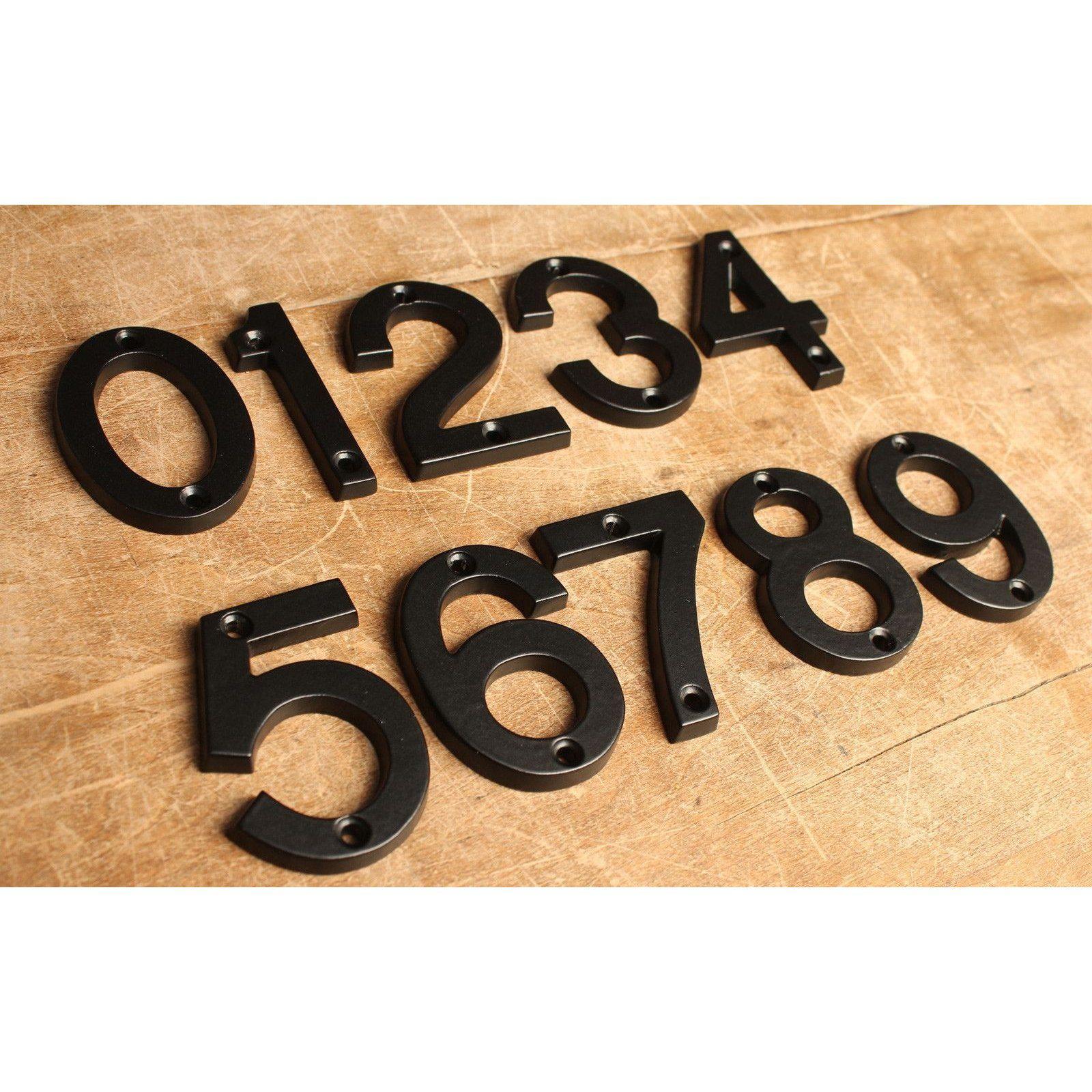 3" House Numbers Railway Style · Black ·-House Numbers-Yester Home