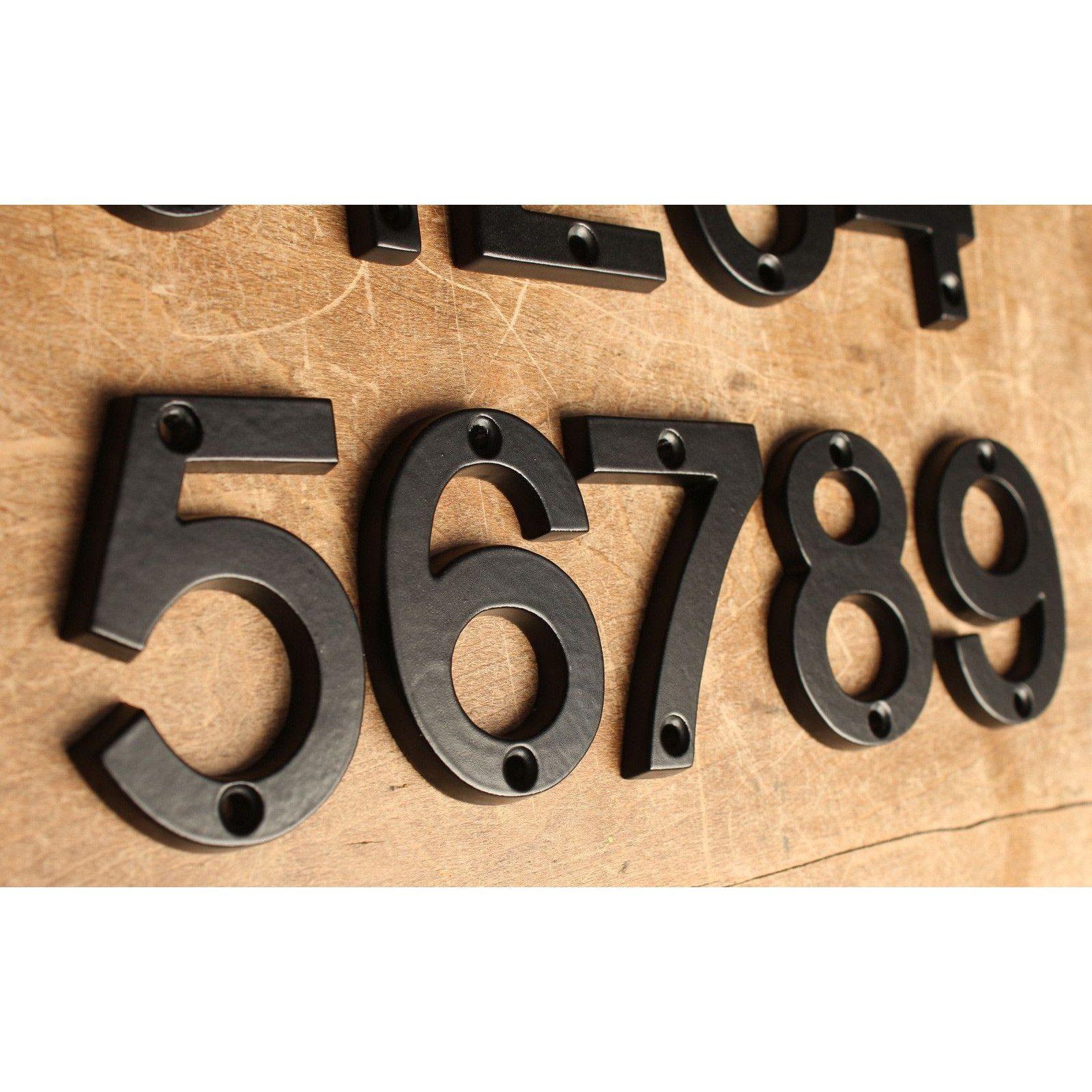 3" House Numbers Railway Style · Black ·-House Numbers-Yester Home