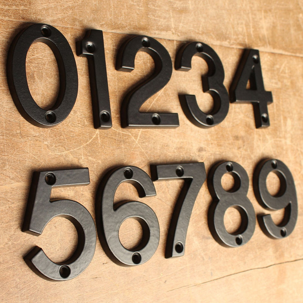 3" House Numbers Railway Style · Black ·-House Numbers-Yester Home