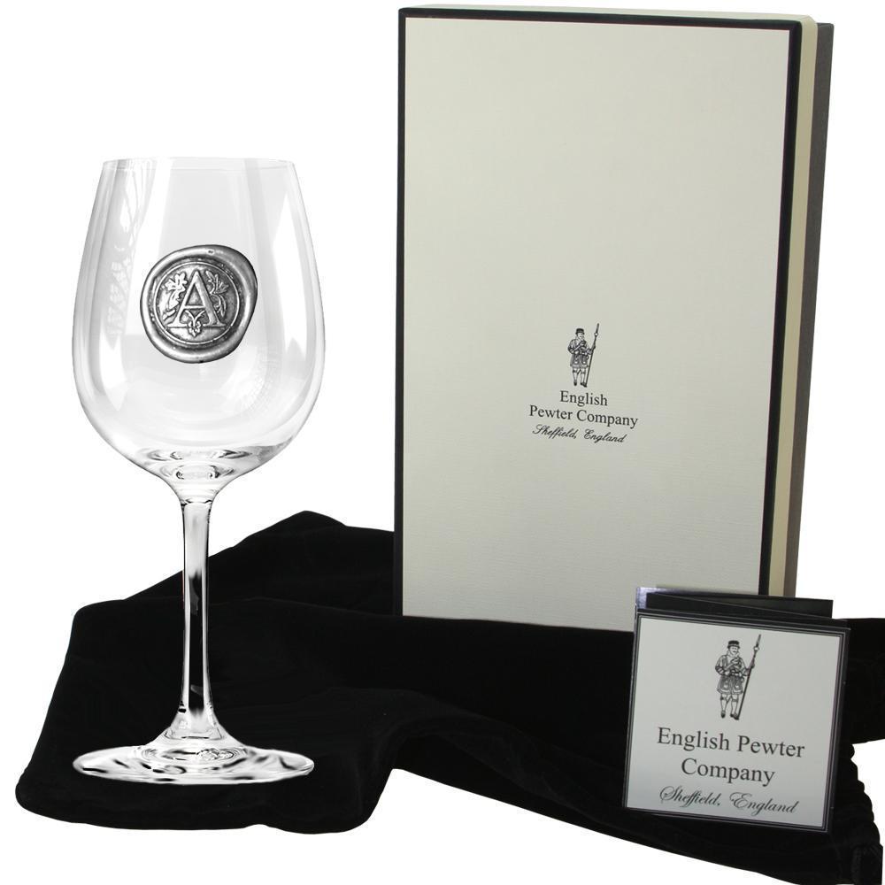 350ml Wine Glass Monogram Seal-Wine Glasses-Yester Home