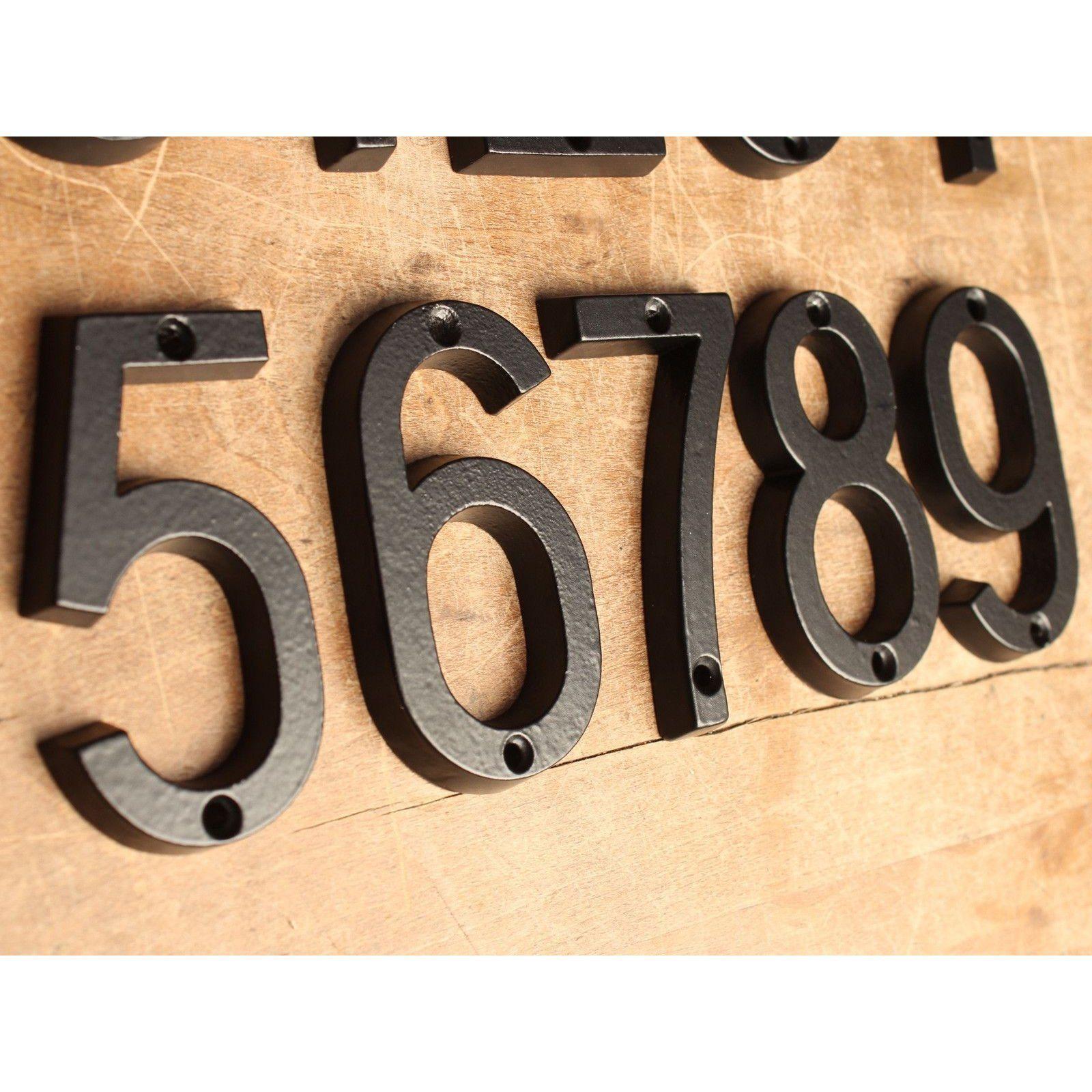 4" House Numbers Railway Style · Black ·-House Numbers-Yester Home