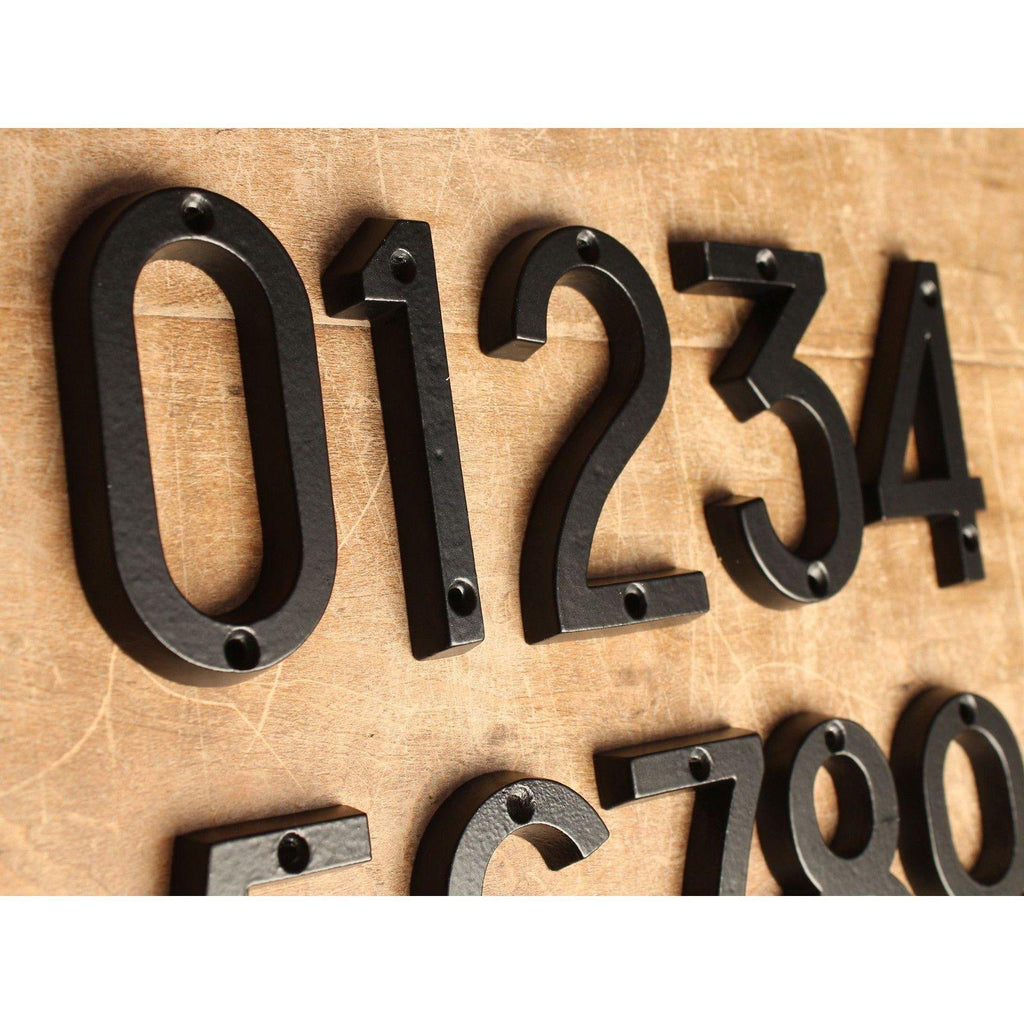 4" House Numbers Railway Style · Black ·-House Numbers-Yester Home