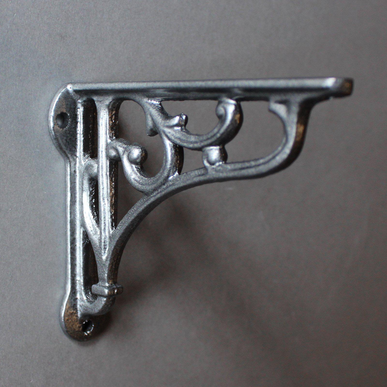 4 Inch Victorian Scroll Cast Iron Shelf Bracket-4 - 6" Shelf Brackets-Yester Home