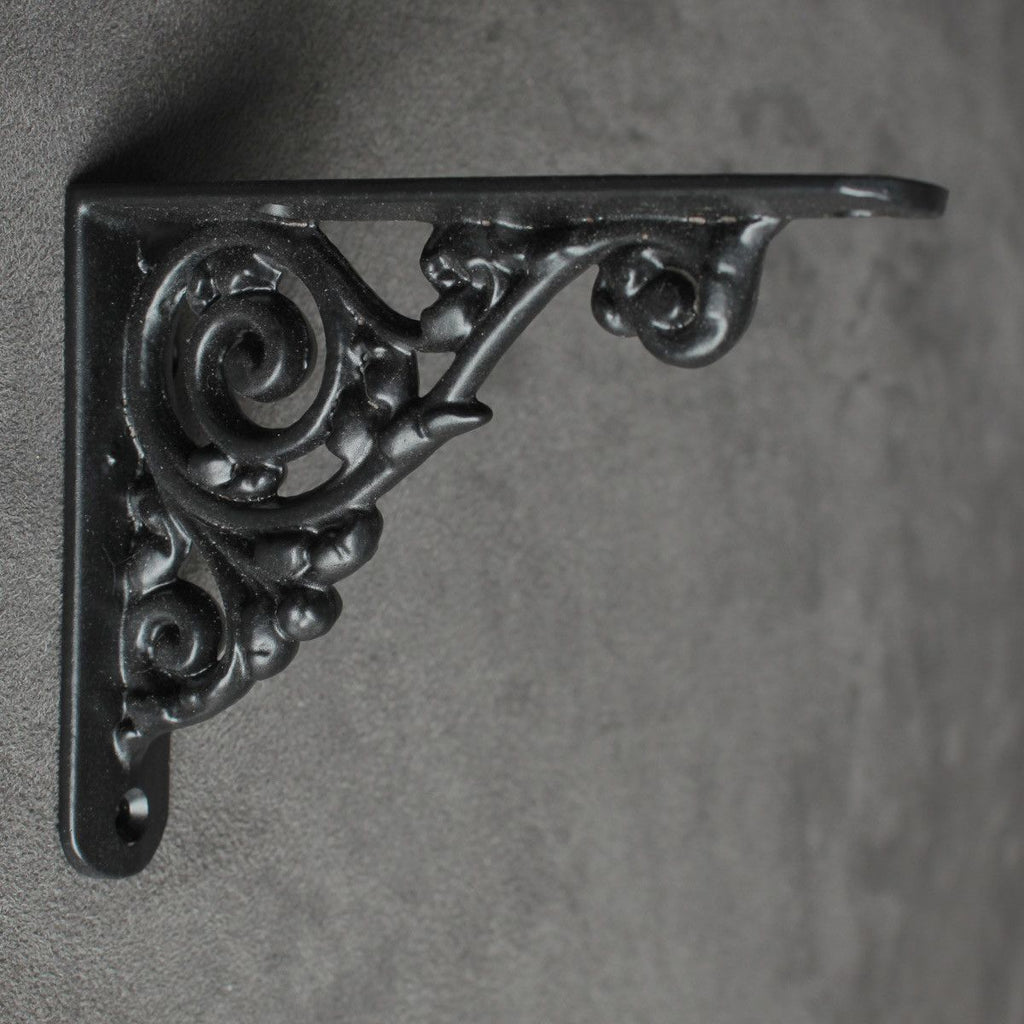 5 x 4 Inch Art Nouveau Cast Iron Shelf Bracket-4 - 6" Shelf Brackets-Yester Home