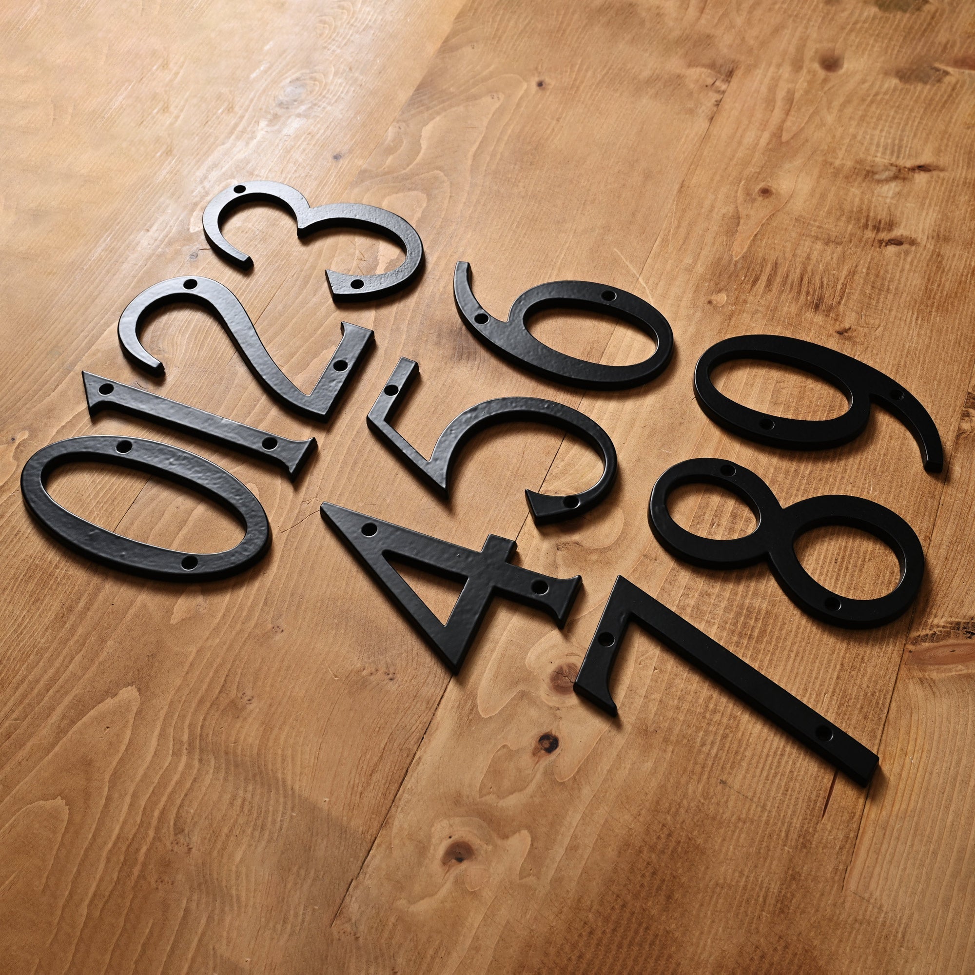 6" Black Cast Iron House Numbers - House Numbers - Stone The Crows - Yester Home