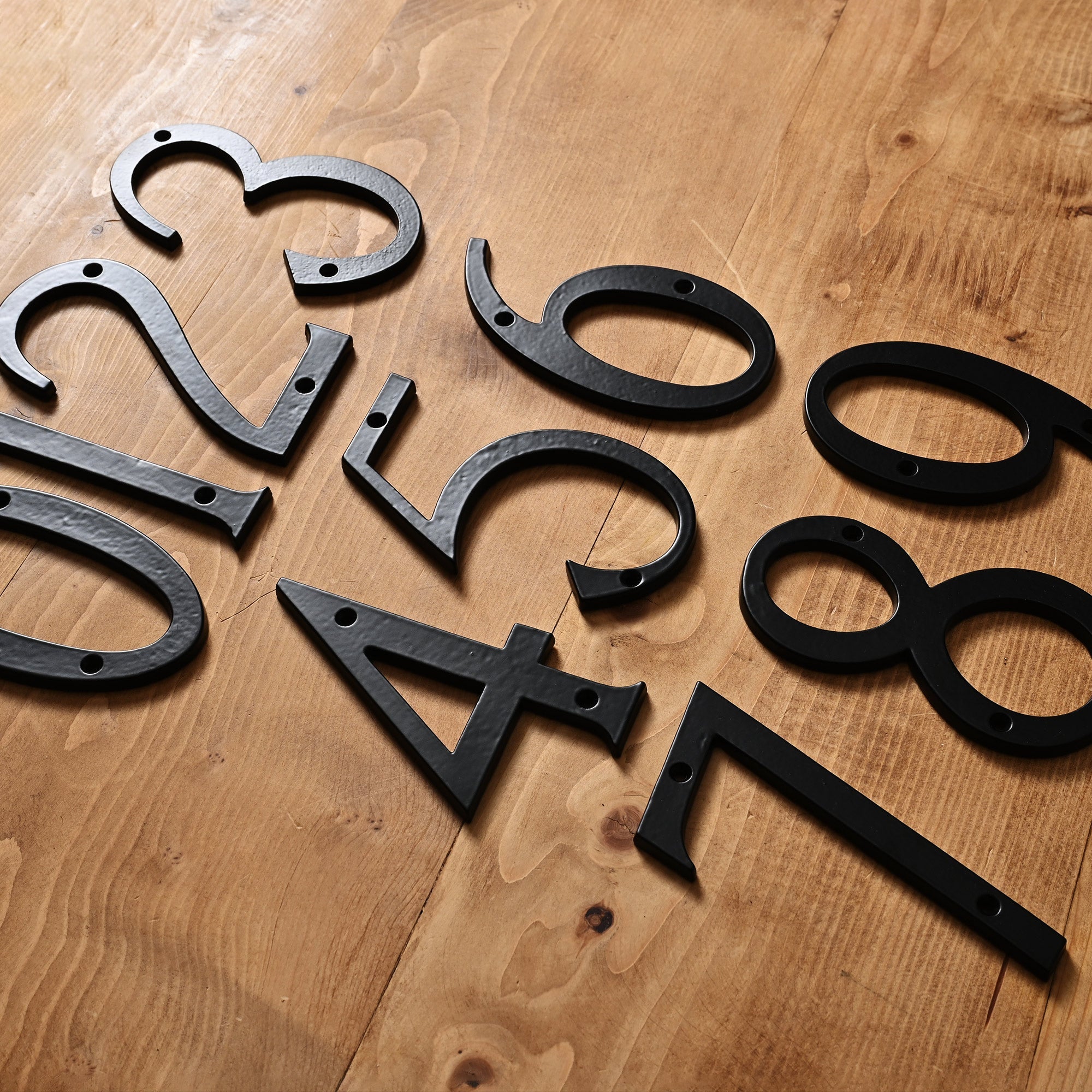 6" Black Cast Iron House Numbers - House Numbers - Stone The Crows - Yester Home