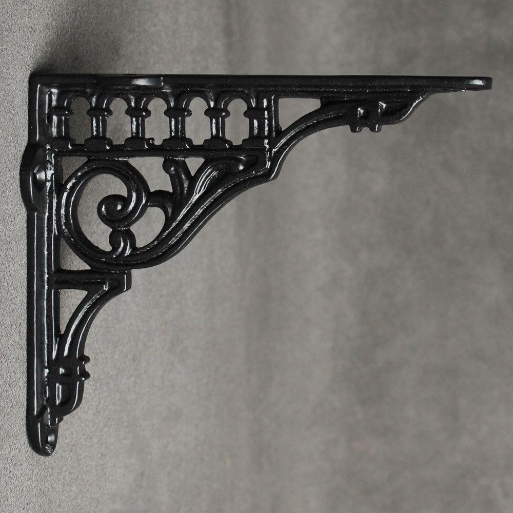 6 Inch Railway Cast Iron Shelf Bracket-4 - 6" Shelf Brackets-Yester Home