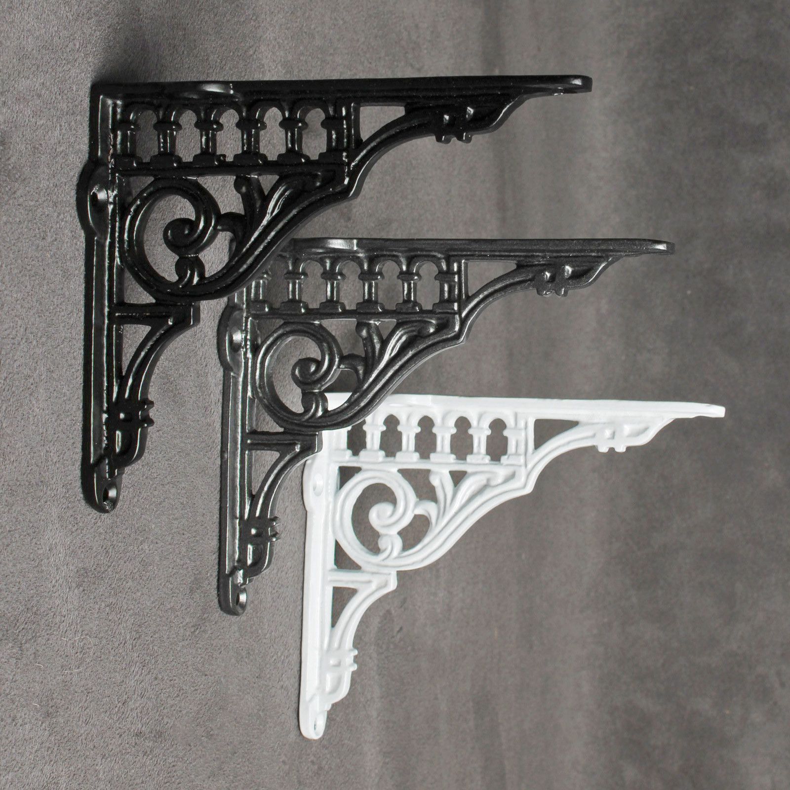 6 Inch Railway Cast Iron Shelf Bracket-4 - 6" Shelf Brackets-Yester Home