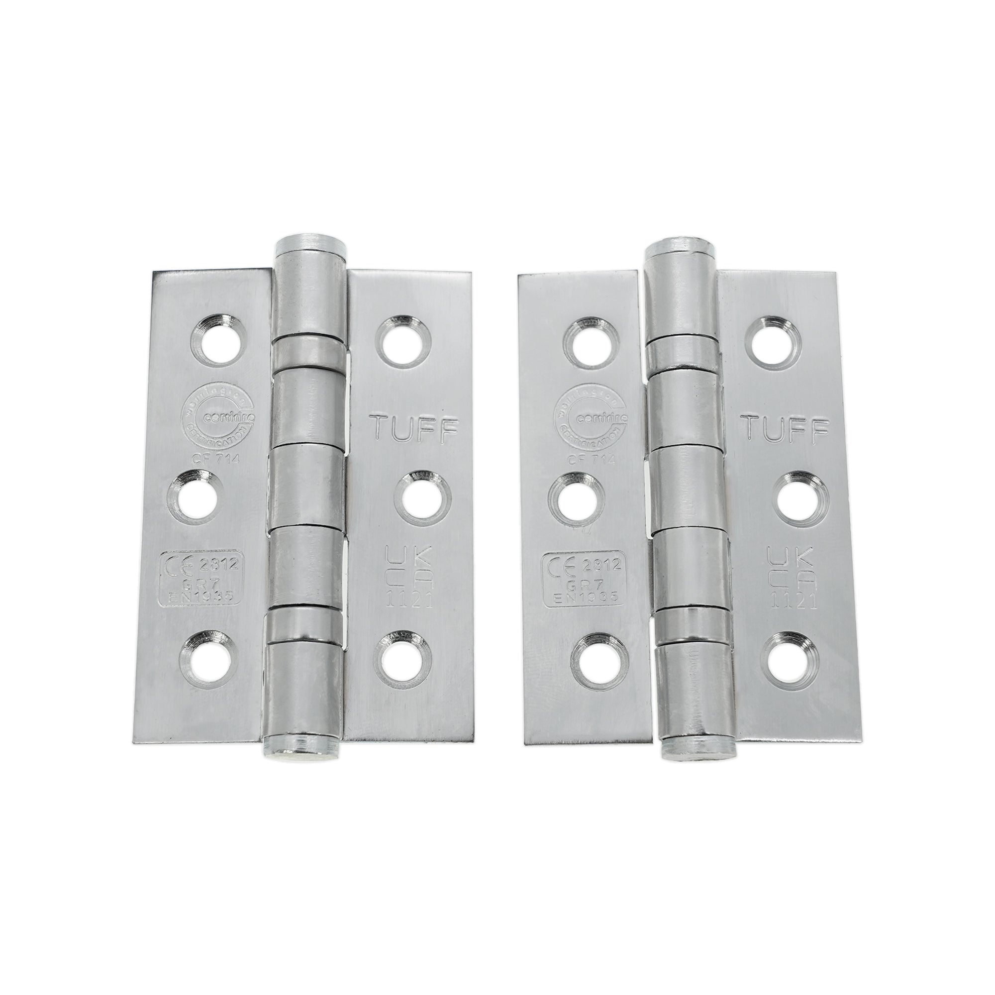CE7 Mild Steel BB Butt Hinge - Satin Chrome - Hinges - Spira Brass - Yester Home