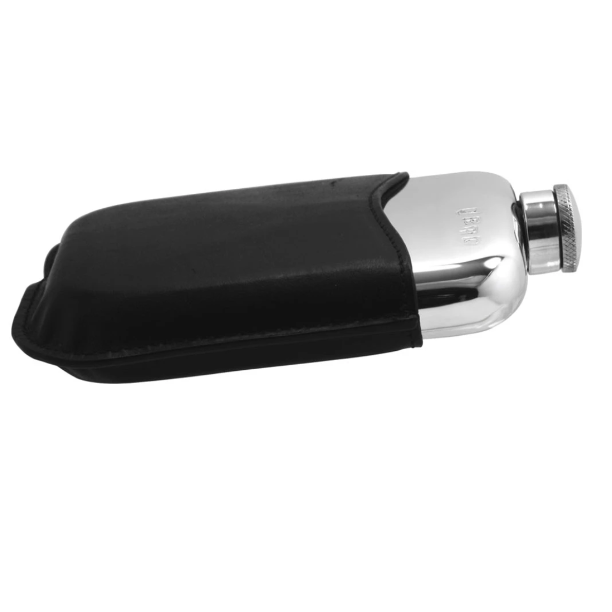 6oz Pewter Purse Flask Captive Top & Pouch - Hip Flasks - Leather - English Pewter Company - Yester Home