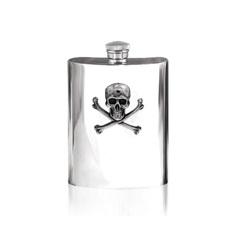 6oz Poison Pewter Hip Flask-Hip Flasks - Pewter-Yester Home