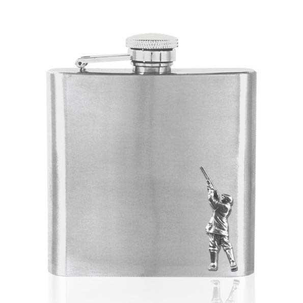 6oz Shooting Stainless Steel Hip Flask-Hip Flasks - Stainless Steel-Yester Home
