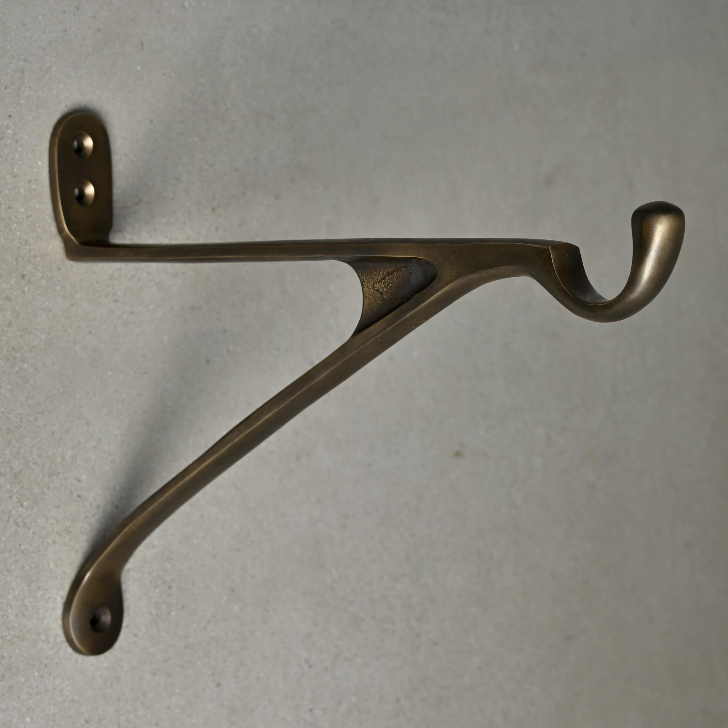 7 & 10 Inch Cast Brass Hanging Hook Bracket-Hanging Basket Brackets-Yester Home