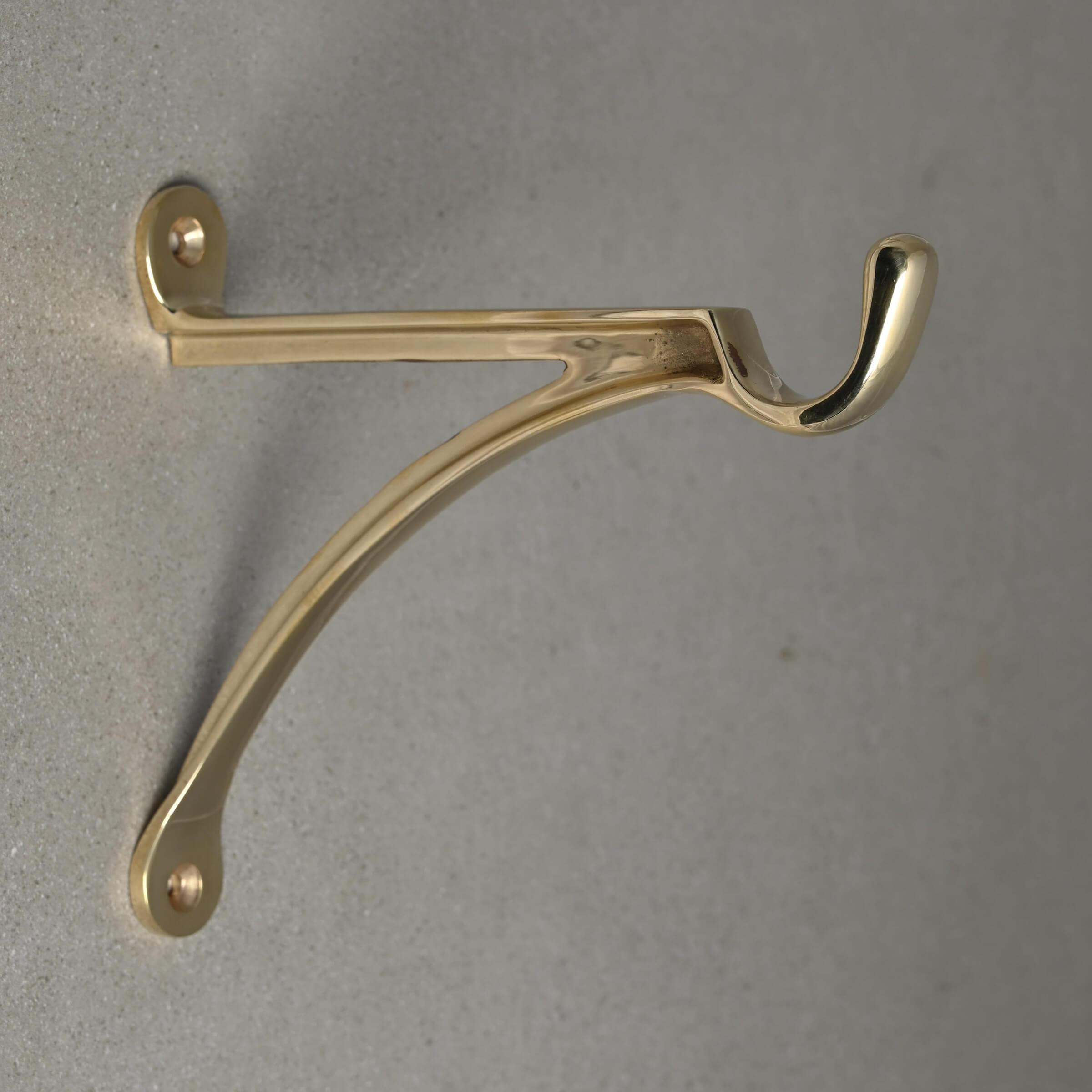 7 & 10 Inch Cast Brass Hanging Hook Bracket-Hanging Basket Brackets-Yester Home