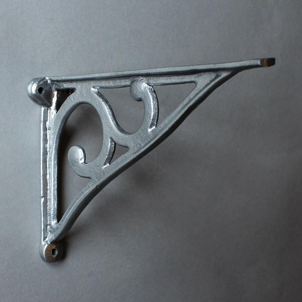 8 Inch Art Deco Cast Iron Shelf Bracket-7 - 8" Shelf Brackets-Yester Home