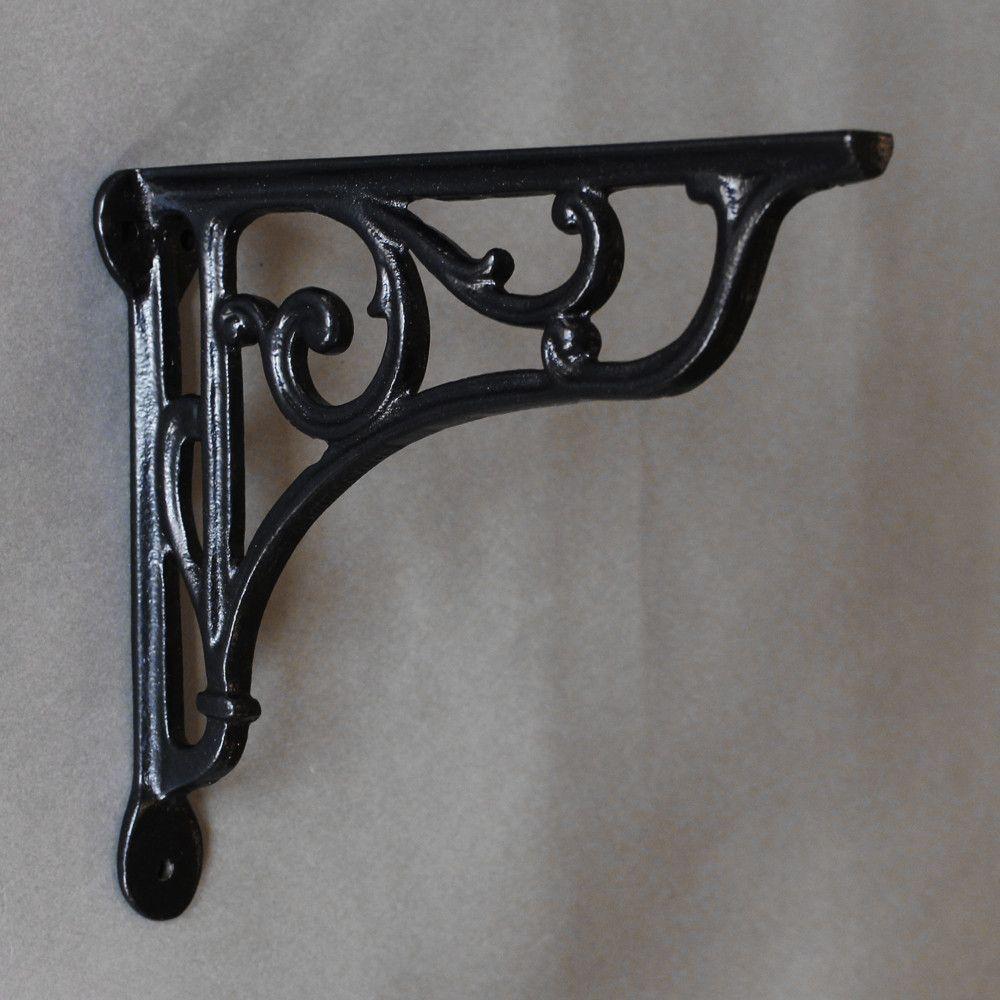 8 Inch Victorian Scroll Cast Iron Shelf Bracket-7 - 8" Shelf Brackets-Yester Home