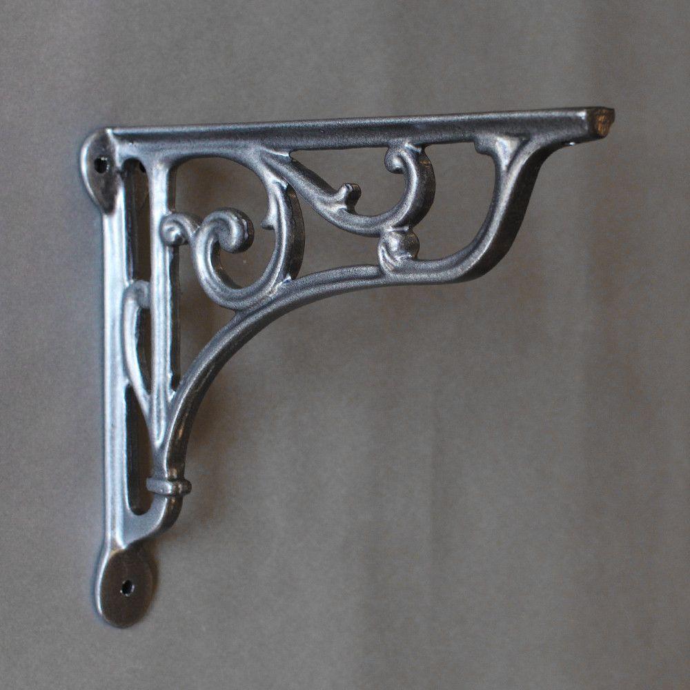 8 Inch Victorian Scroll Cast Iron Shelf Bracket-7 - 8" Shelf Brackets-Yester Home