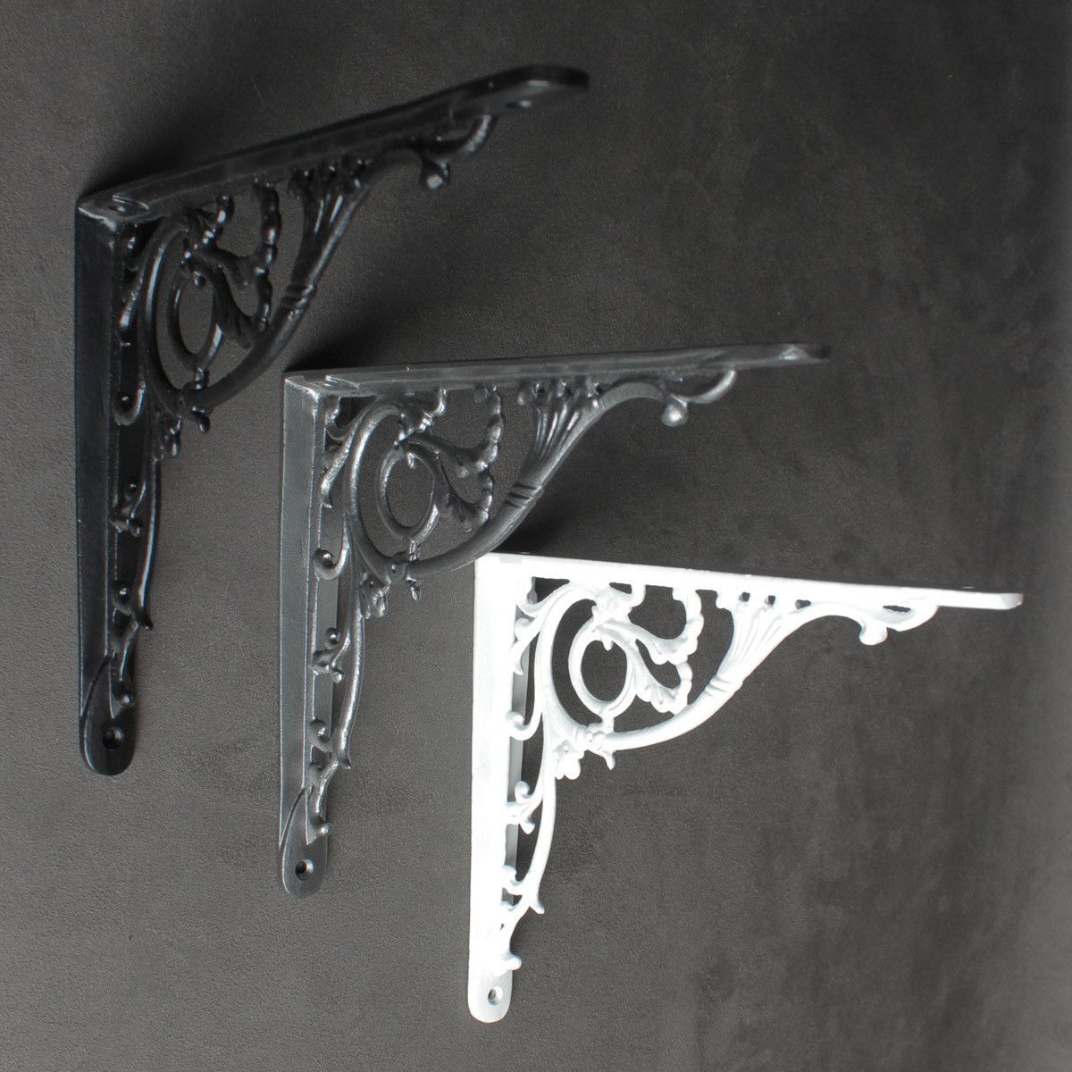 8 x 10 Inch Majestic Cast Iron Shelf Bracket-9 - 10" Shelf Brackets-Yester Home