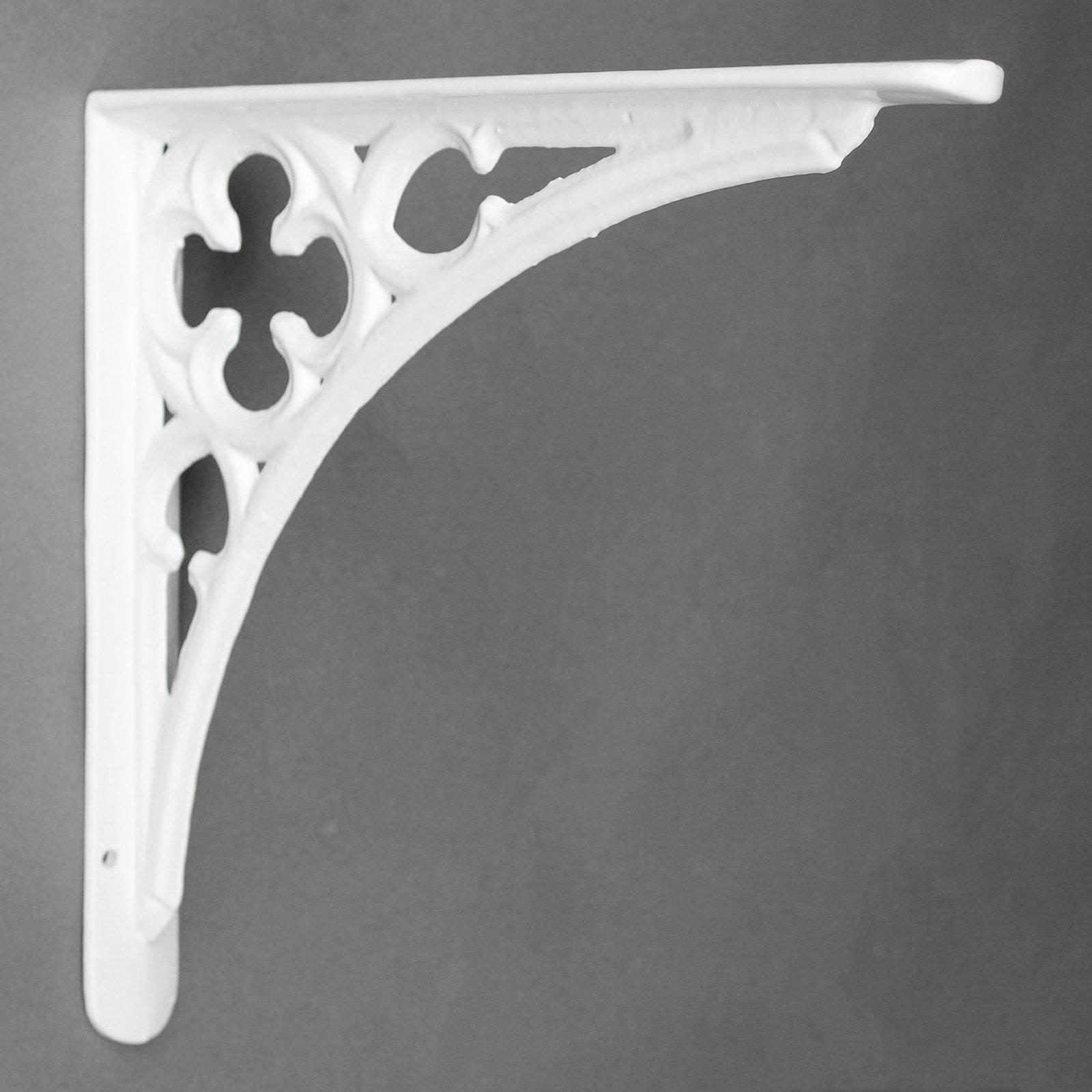 9.5 x 9.5 Inch Gothic Cast Iron Shelf Bracket-9 - 10" Shelf Brackets-Yester Home