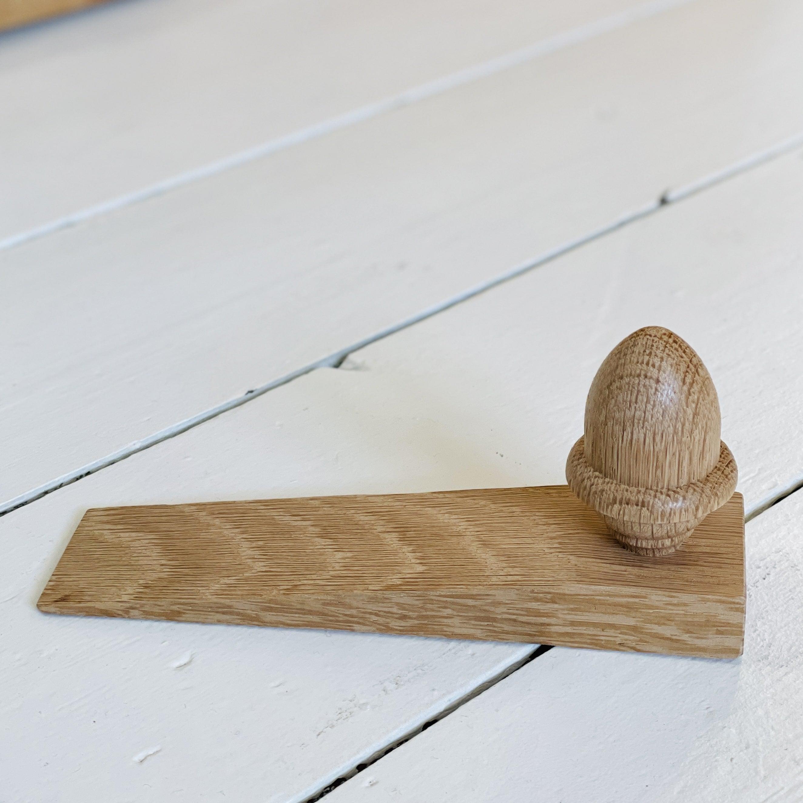 Acorn Oak Door Wedge-Door Stops-Yester Home