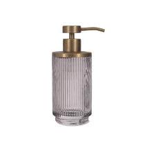 Adelphi Brass Soap Dispenser in Smoke - Glass-Soap & Lotion Dispensers-Yester Home