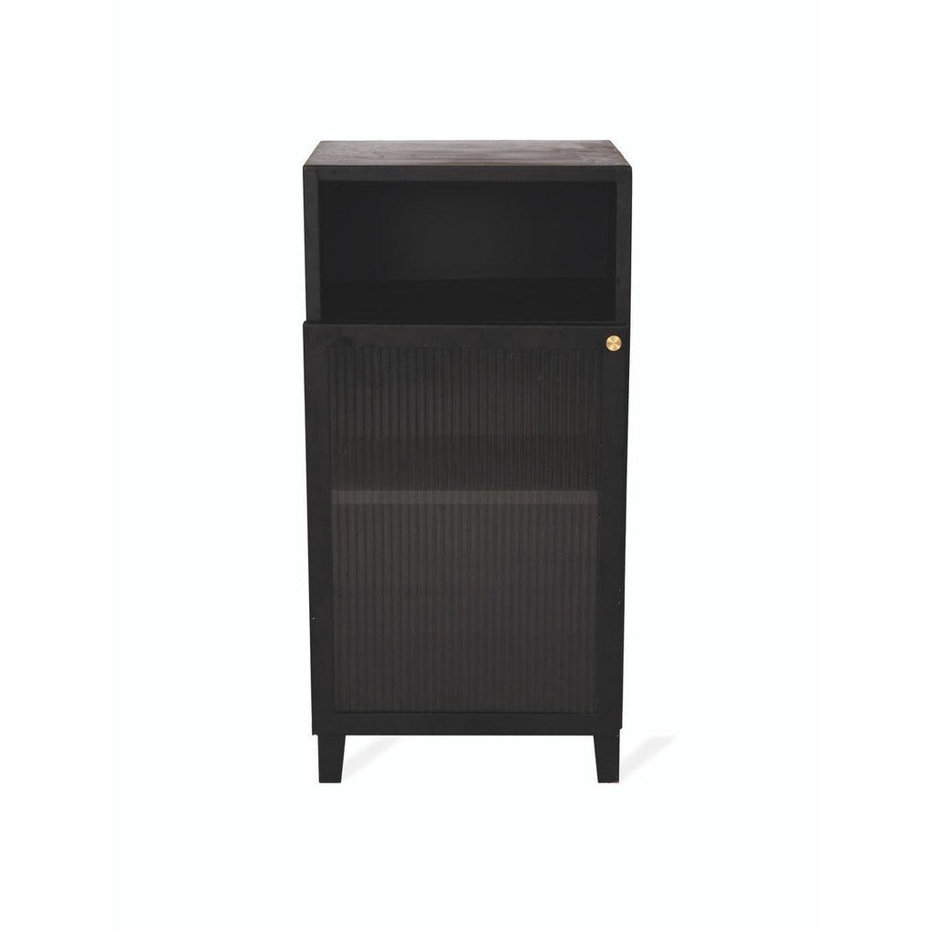 Adelphi Single Cabinet in Black - Steel-Bathroom Storage-Yester Home