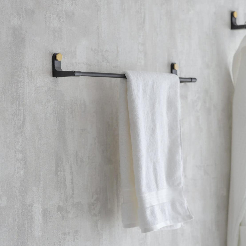 Adelphi Towel Rail, Large in Black - Steel-Bathroom Accessories-Yester Home
