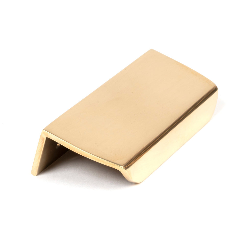Aged Brass 100mm Moore Edge Pull | From The Anvil-Cabinet Pulls-Yester Home