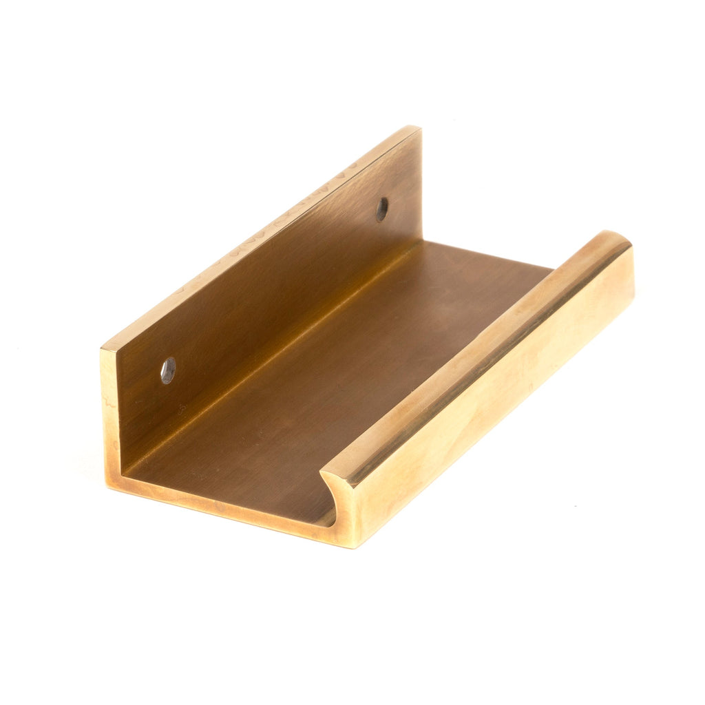 Aged Brass 100mm Plain Edge Pull | From The Anvil-Cabinet Pulls-Yester Home
