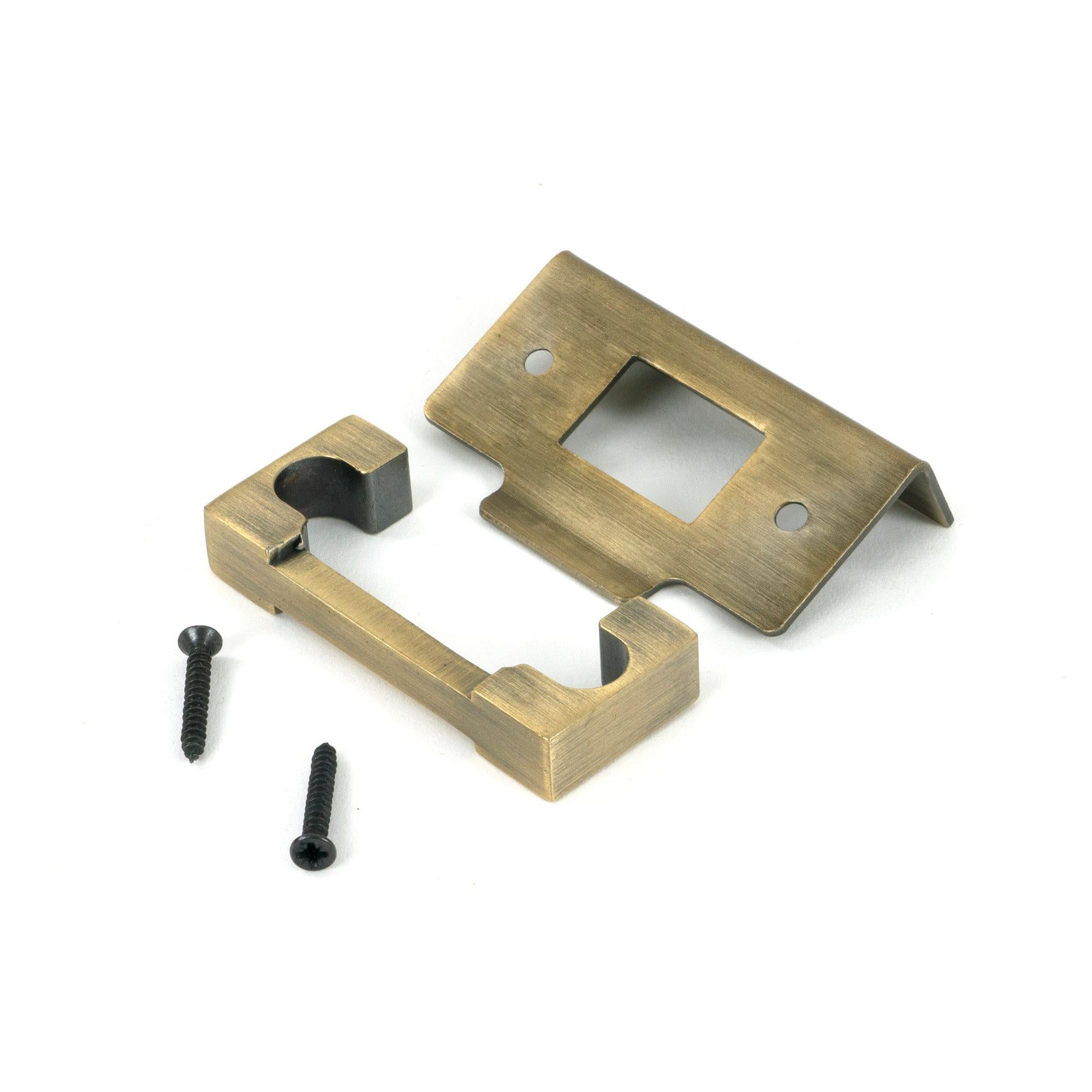 Aged Brass ½" Rebate Kit for Deadbolt - Deadlocks & Deadbolts - From The Anvil - Yester Home