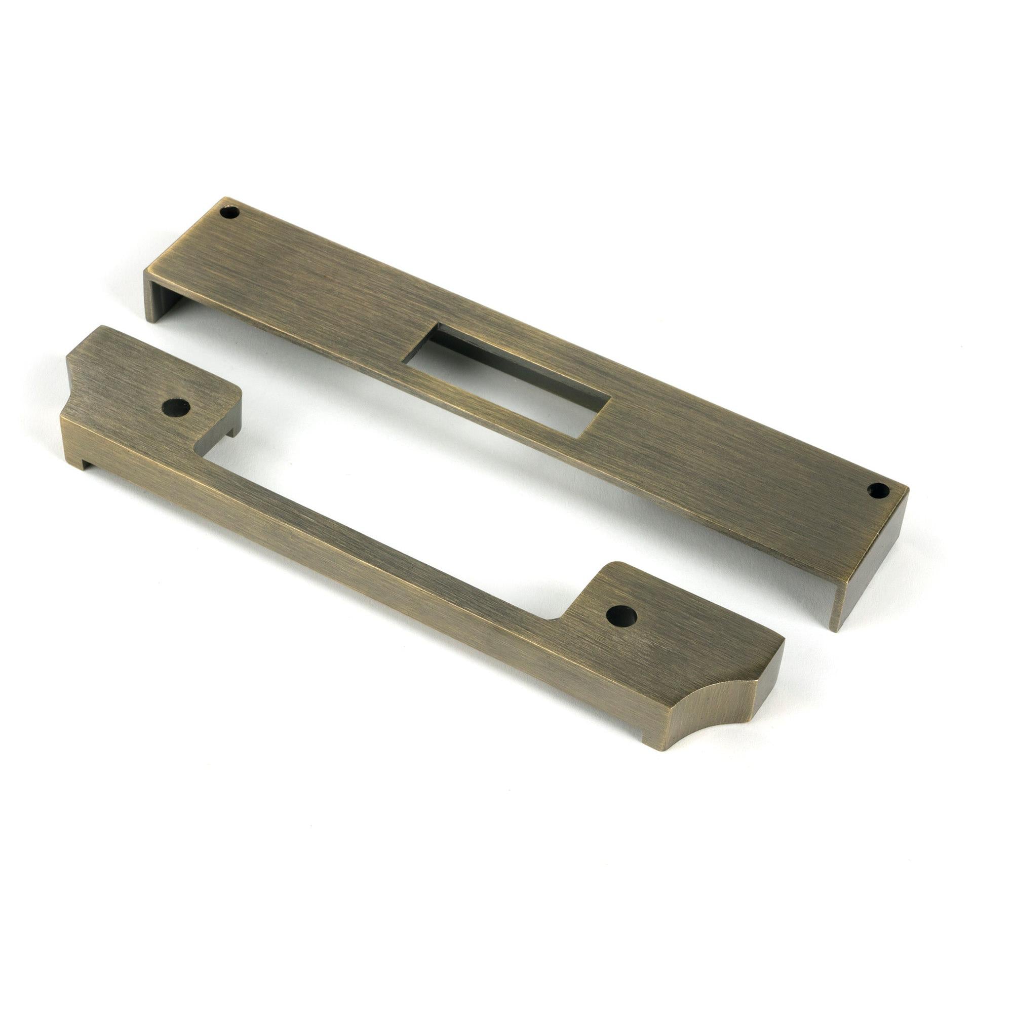Aged Brass ½" Rebate Kit for Euro Dead Lock - Deadlocks & Deadbolts - From The Anvil - Yester Home