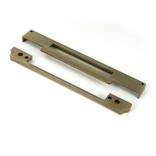 Aged Brass ½" Rebate Kit for Euro Din Sash Lock - Euro Locks - From The Anvil - Yester Home