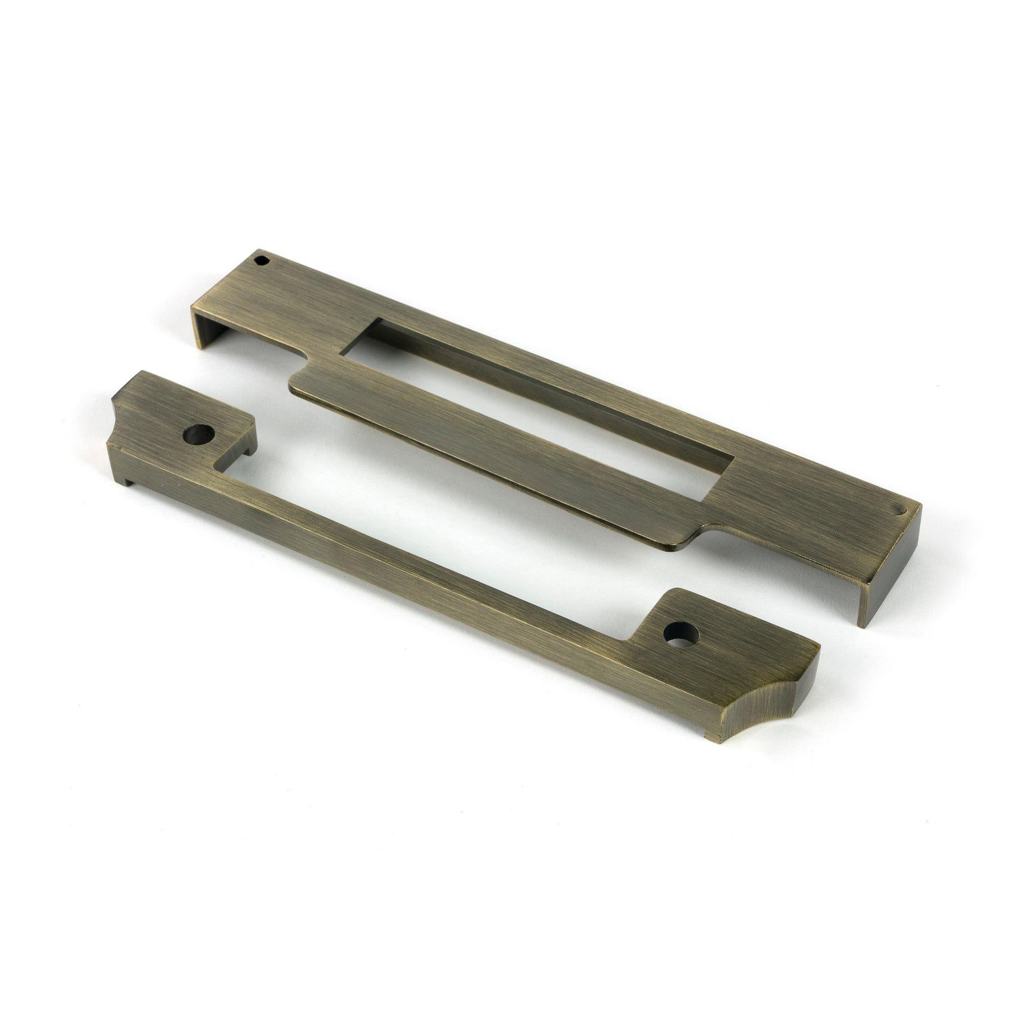 Aged Brass ½" Rebate Kit for Euro Sash Lock - Euro Locks - From The Anvil - Yester Home