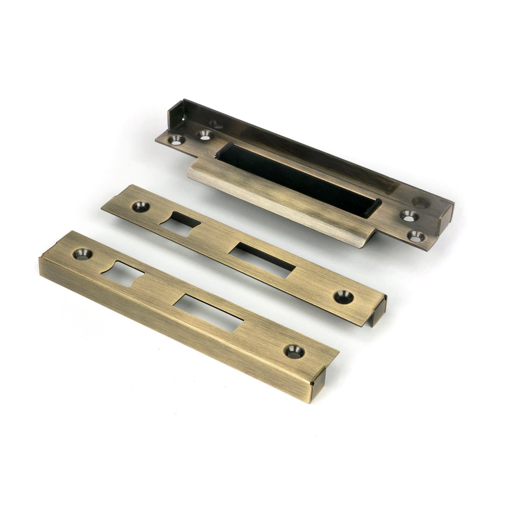 Aged Brass ½" Rebate Kit for Sash Lock - Sash Locks - From The Anvil - Yester Home