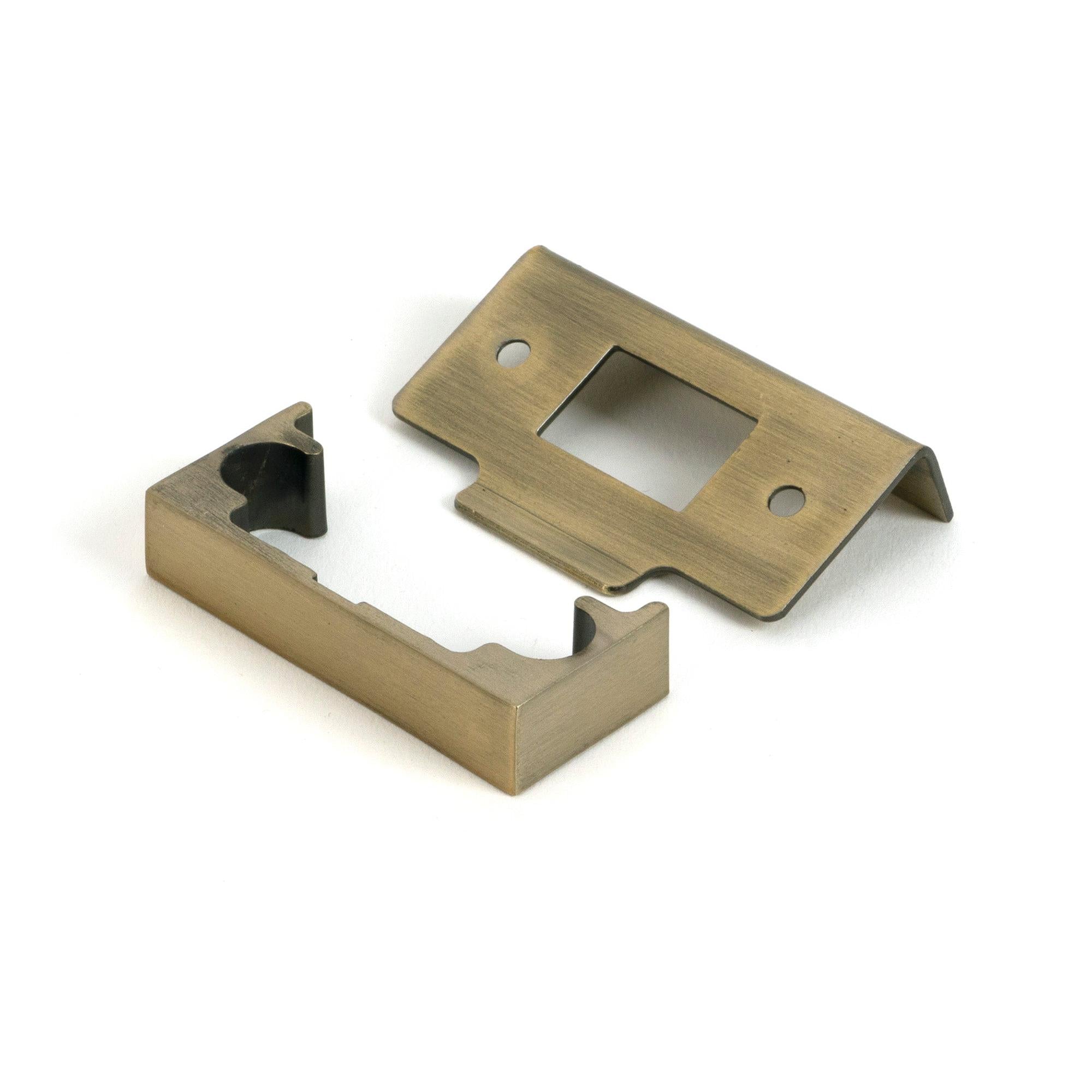 Aged Brass ½" Rebate Kit for Tubular Mortice Latch - Latches - From The Anvil - Yester Home