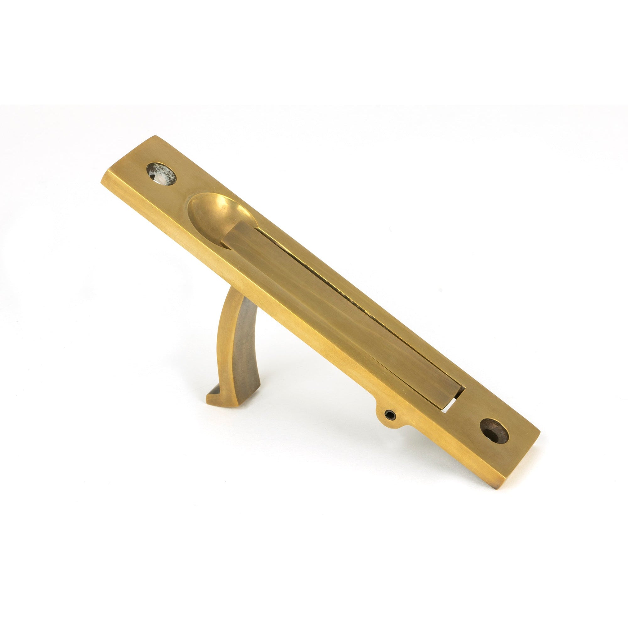 Aged Brass 125mm x 25mm Edge Pull | From The Anvil-Cabinet Pulls-Yester Home
