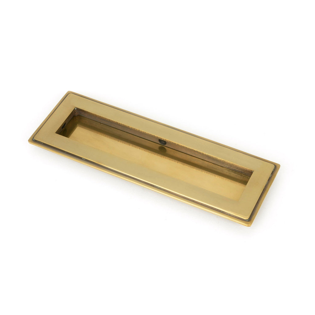 Aged Brass 175mm Art Deco Rectangular Pull | From The Anvil-Cabinet Pulls-Yester Home