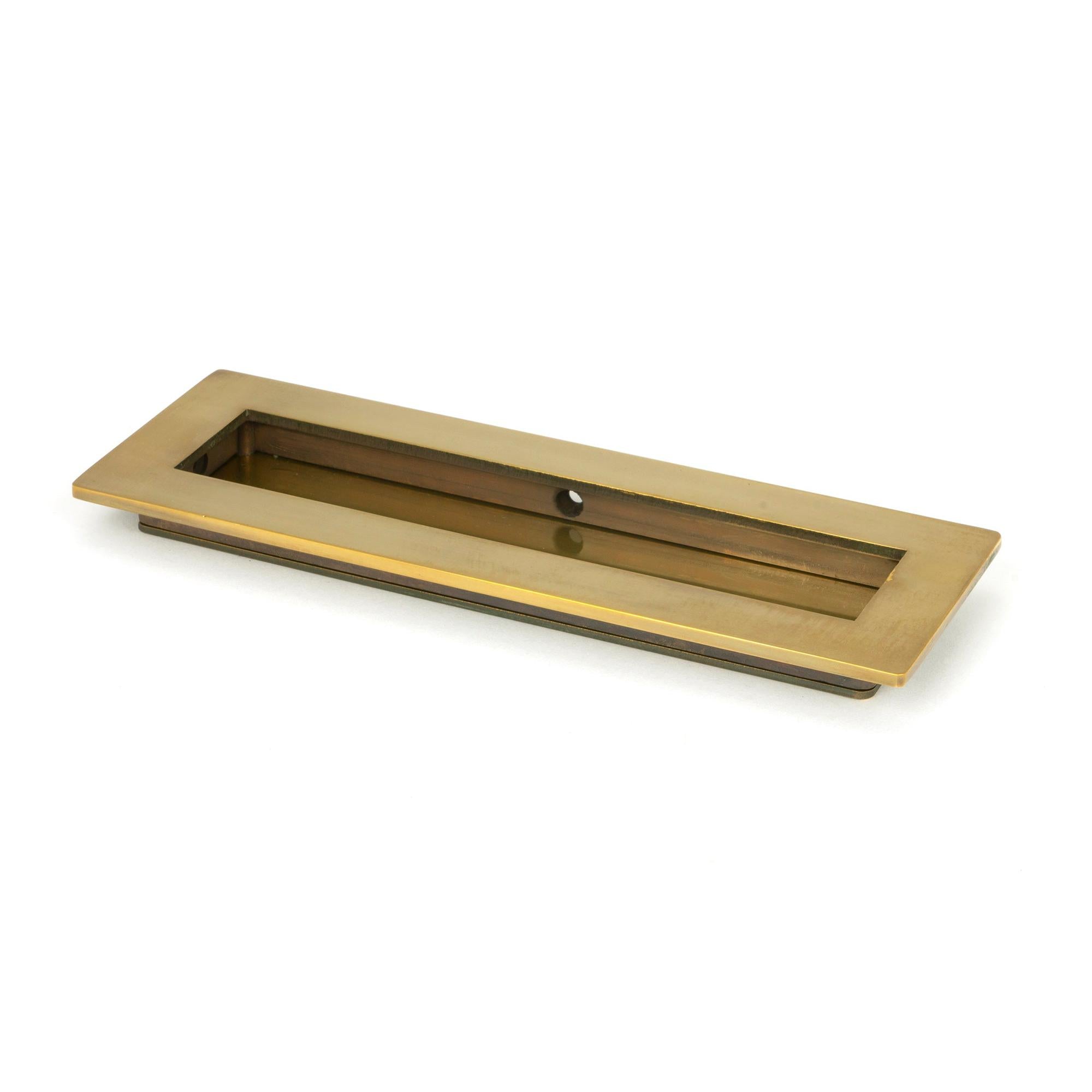 Aged Brass 175mm Plain Rectangular Pull | From The Anvil - Cabinet Pulls - From The Anvil - Yester Home