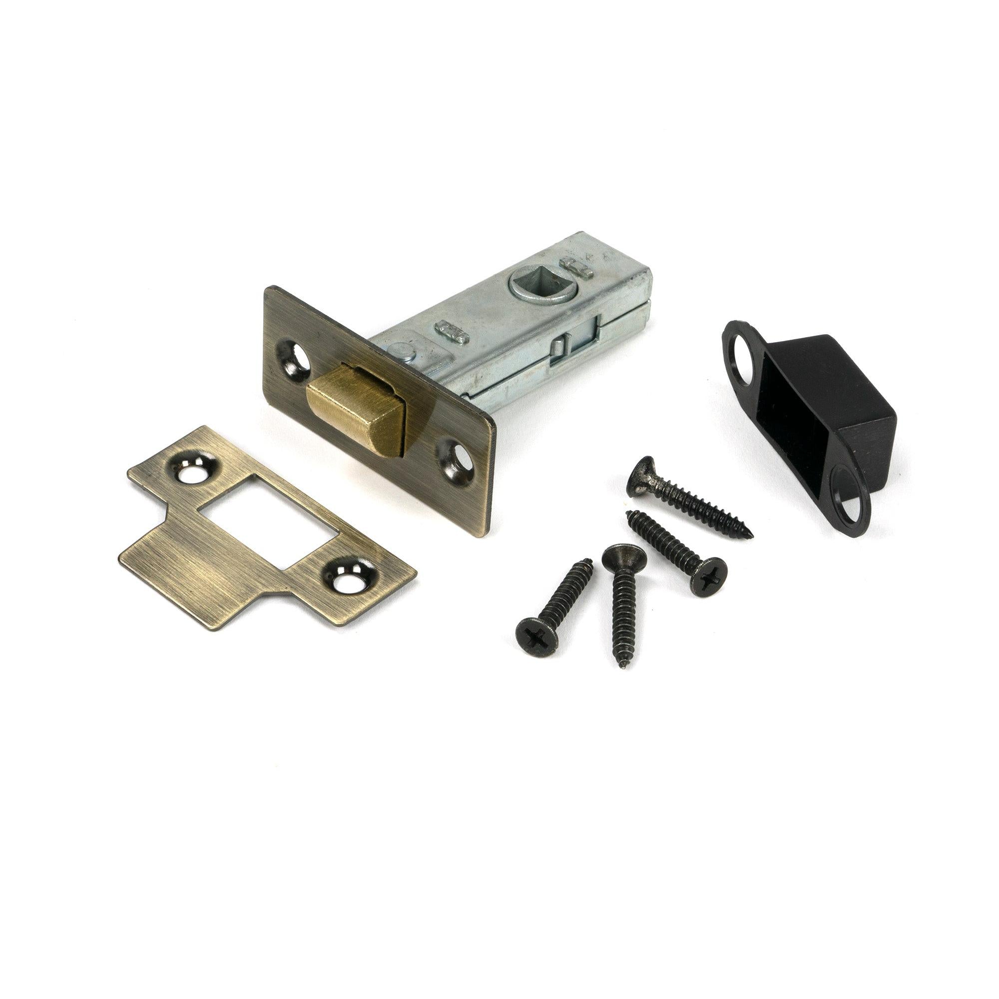 Aged Brass 2½" Tubular Mortice Latch - Latches - From The Anvil - Yester Home