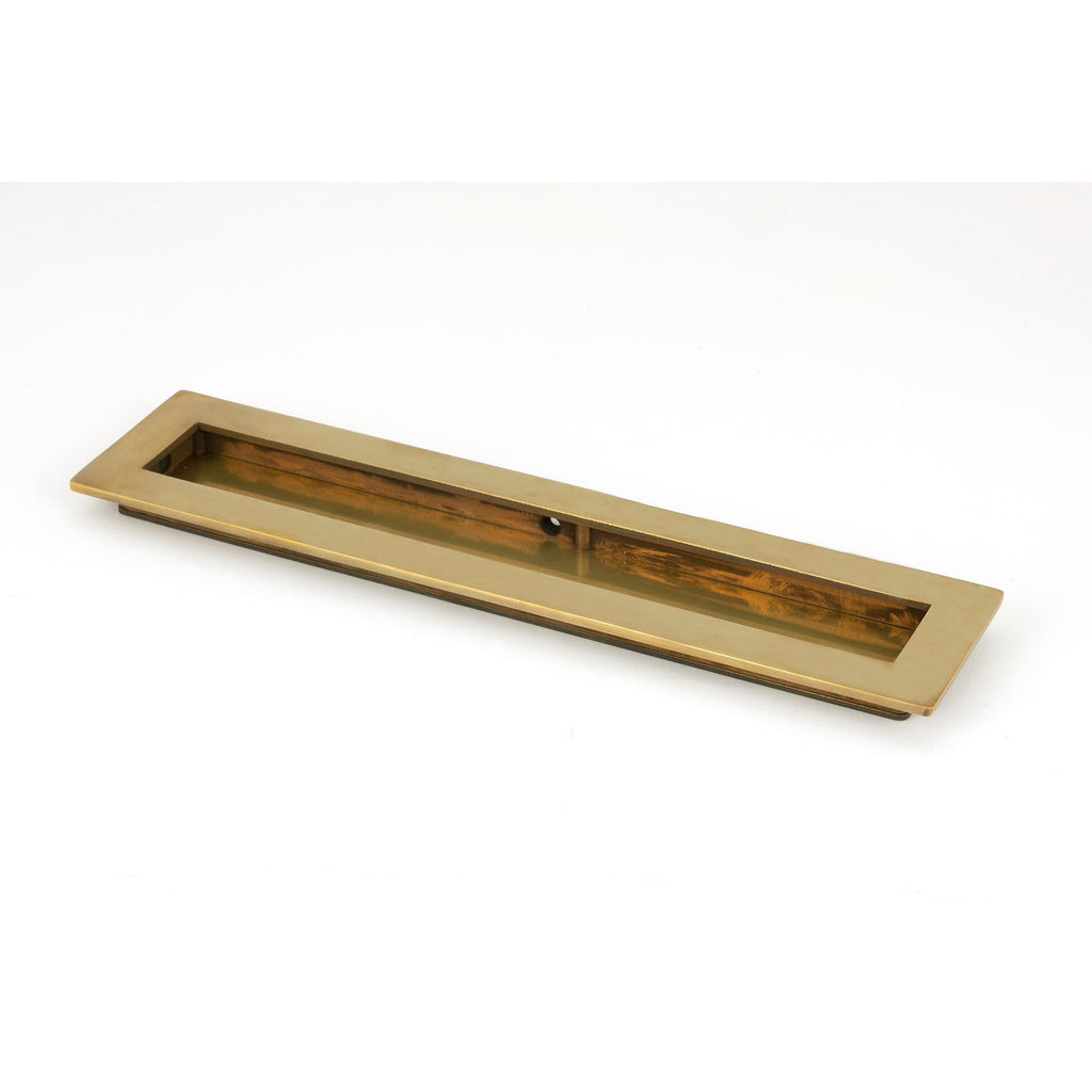 Aged Brass 250mm Plain Rectangular Pull | From The Anvil-Cabinet Pulls-Yester Home