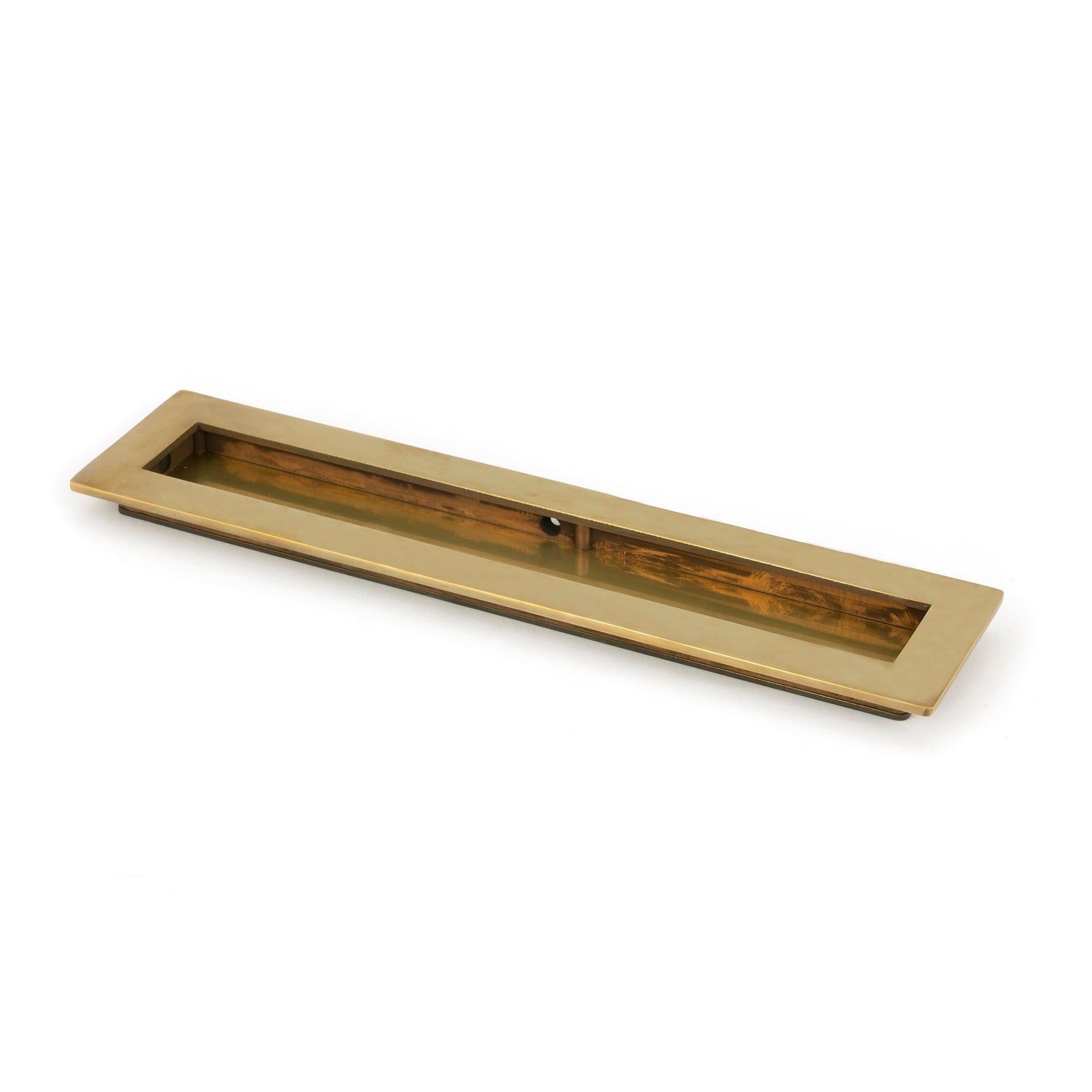 Aged Brass 250mm Plain Rectangular Pull | From The Anvil - Cabinet Pulls - From The Anvil - Yester Home