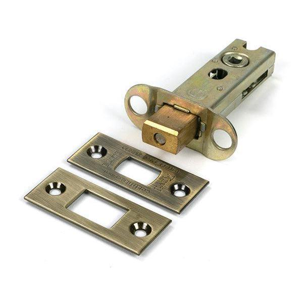 Aged Brass 3" Heavy Duty Tubular Deadbolt - Deadlocks & Deadbolts - From The Anvil - Yester Home